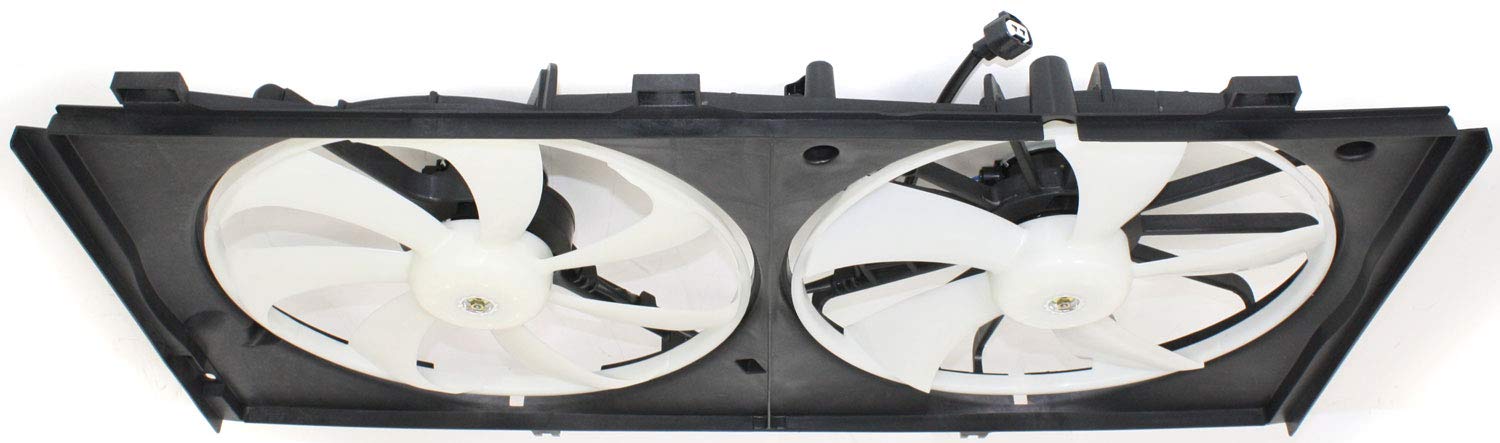 Go-Parts Radiator Fan Assembly Compatible with 2007-2011 Toyota Camry, 2005-2012 Avalon, 2009-2016 Venza (3.5L Engine, Non-Tow Package) - Direct Replacement for OEM Cooling System - Perfect for Daily Commute & Road Trips