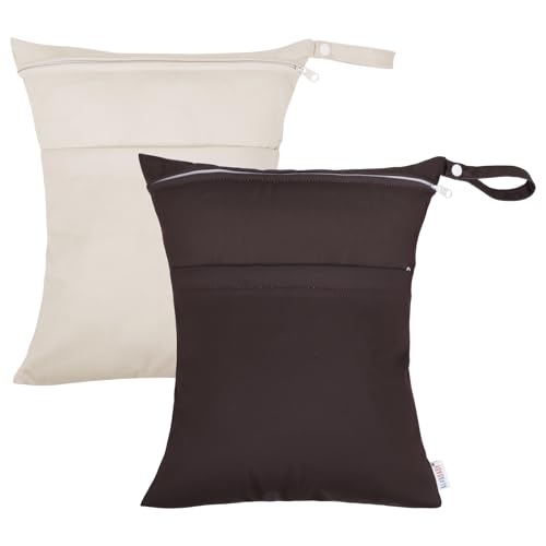 Dark brown and beige