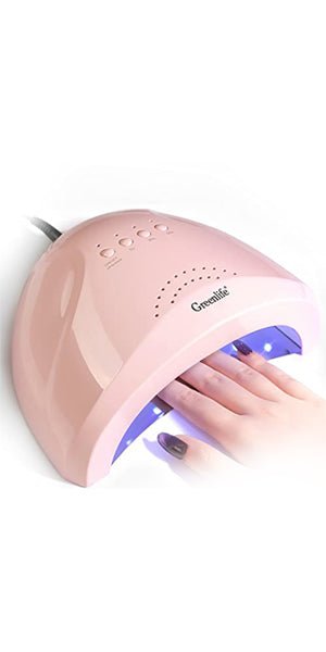 48W UV LED Nail Lamp for Gel Polish Curing - Professional Salon & Home Manicure Pedicure Kit with Fast Drying & Even Light Distribution (Perfect for DIY Nail Art & Gel Extensions)