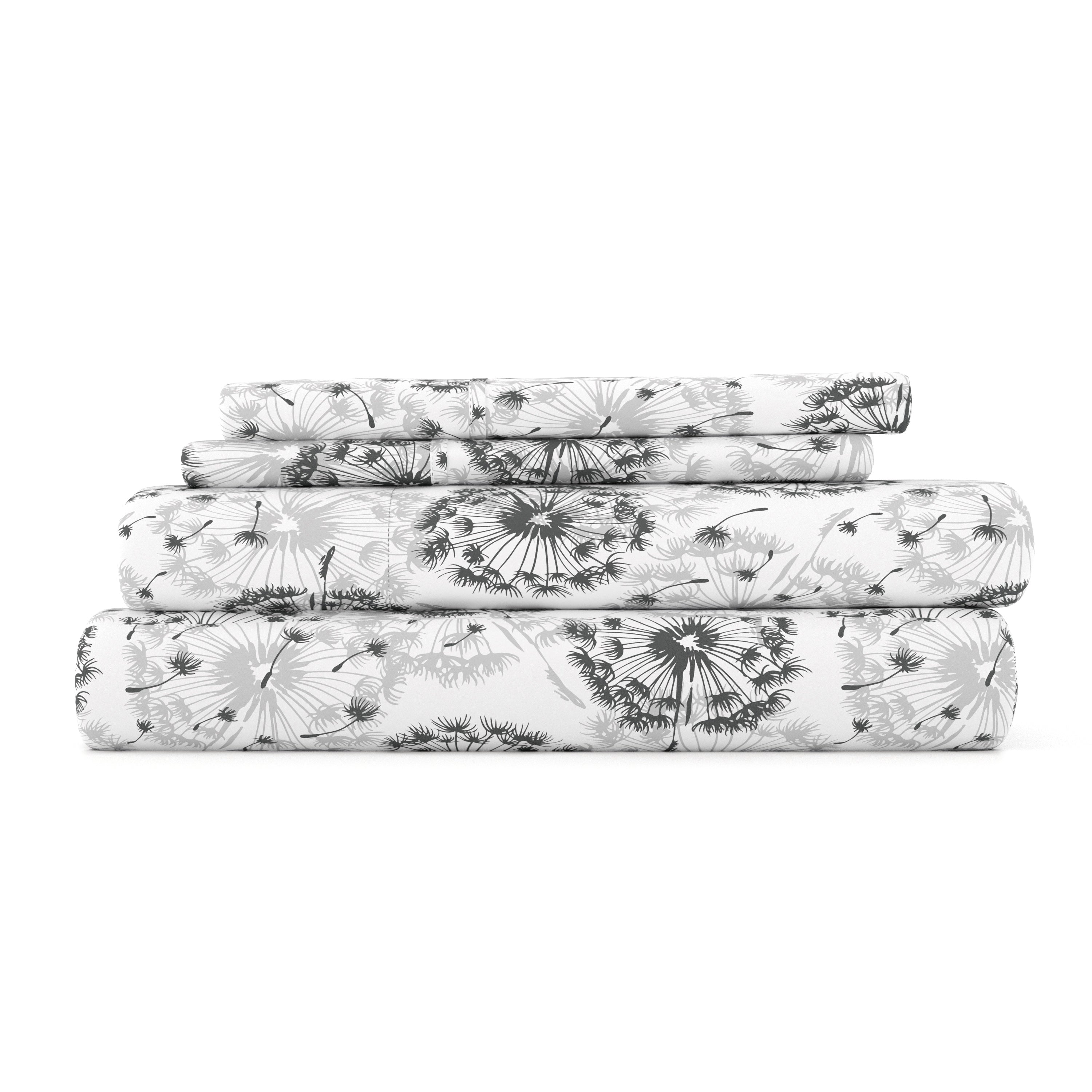 Make A Wish Pattern 4 Piece Sheet Set - Soft & Comfortable Bedding for Kids & Teens - Perfect for Bedrooms, Dorms & Sleepovers