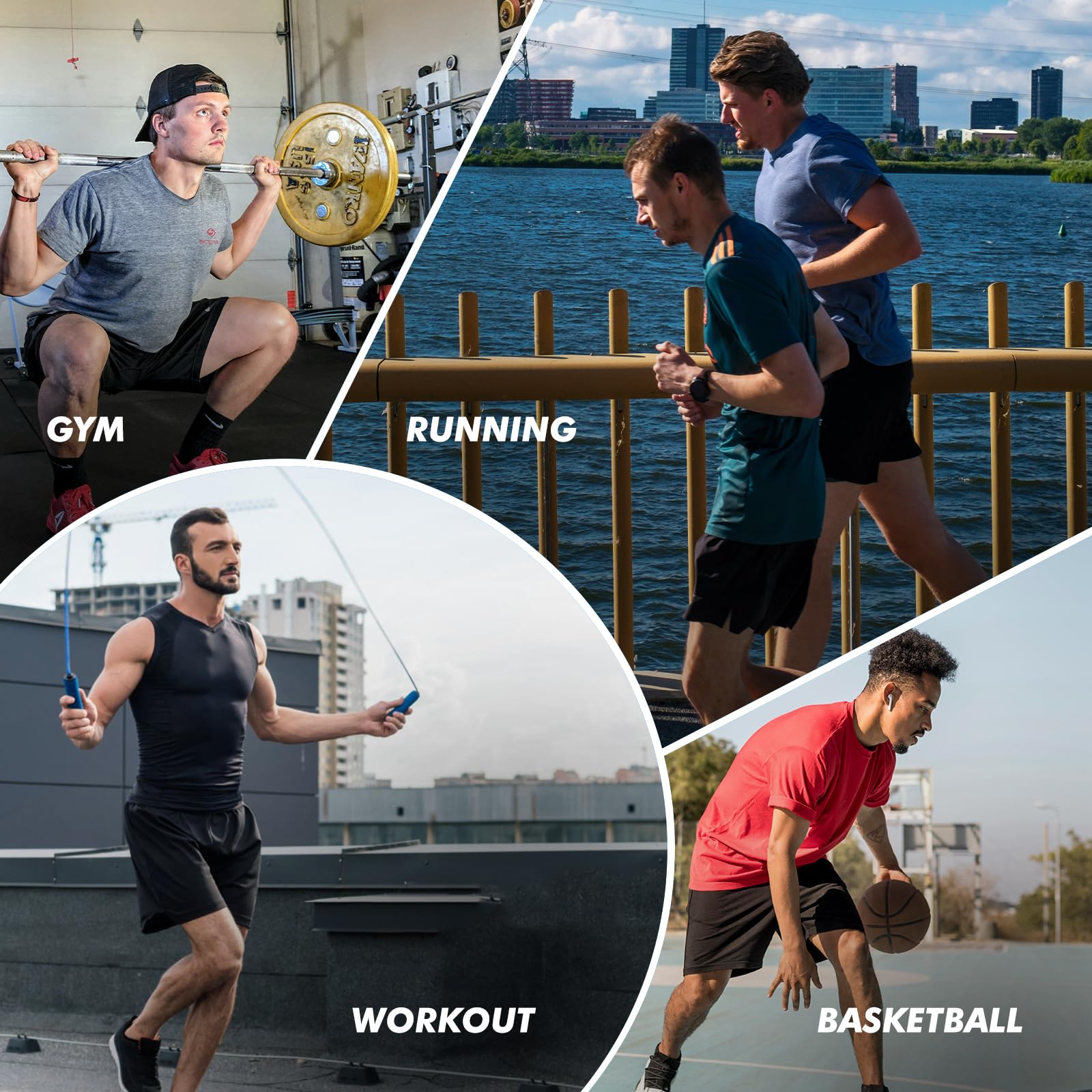 5 Pack Men's Athletic Basketball Shorts with Zipper Pockets - Lightweight Quick Dry Gym Workout Running Shorts for Men - Perfect for Basketball, Gym, Jogging & Casual Wear