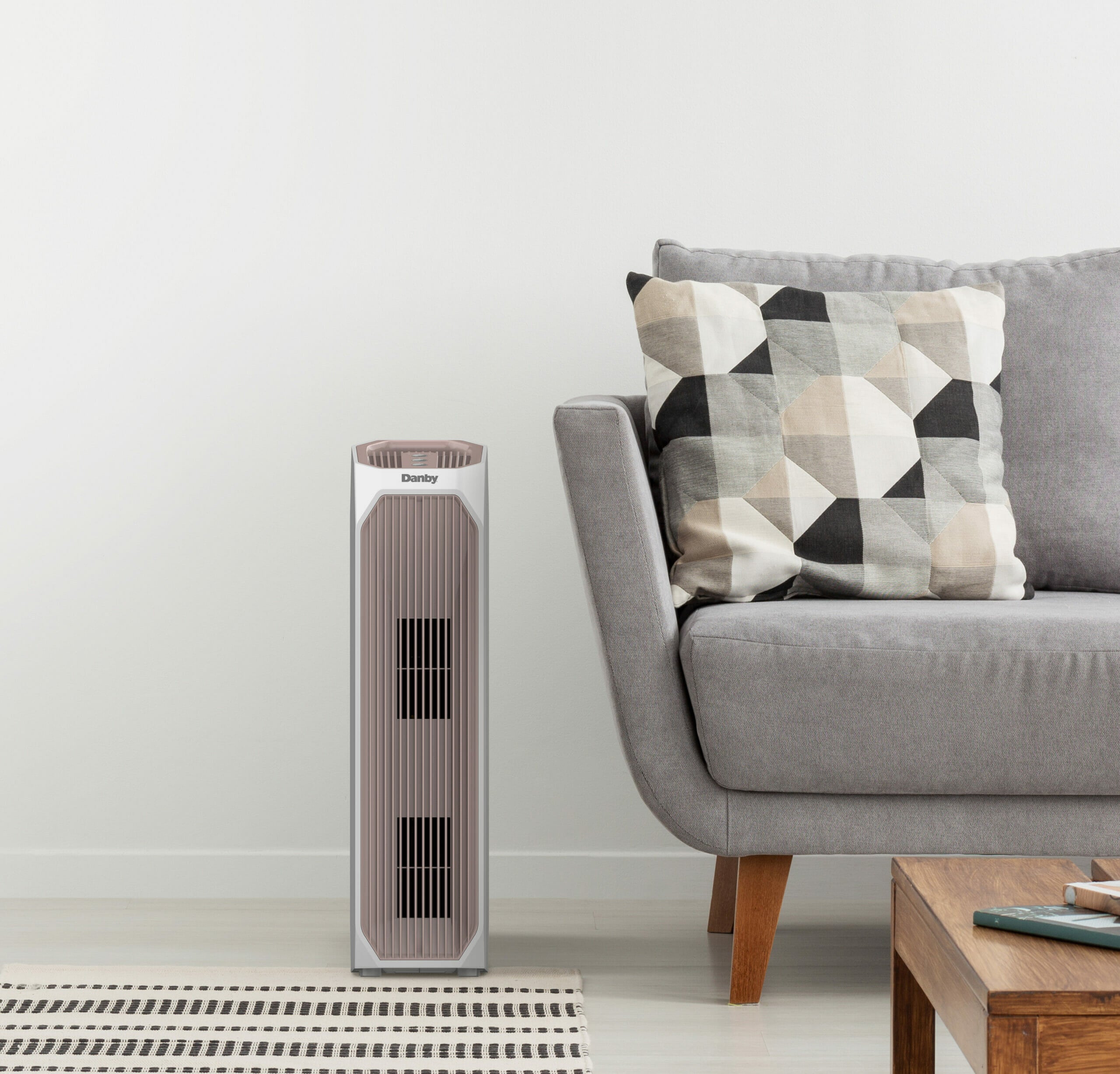 Danby DAP143BAW UV Air Purifier for Large Rooms up to 210 sq. ft - White | HEPA Filter with UV-C Light Technology | Perfect for Bedrooms, Offices & Living Spaces