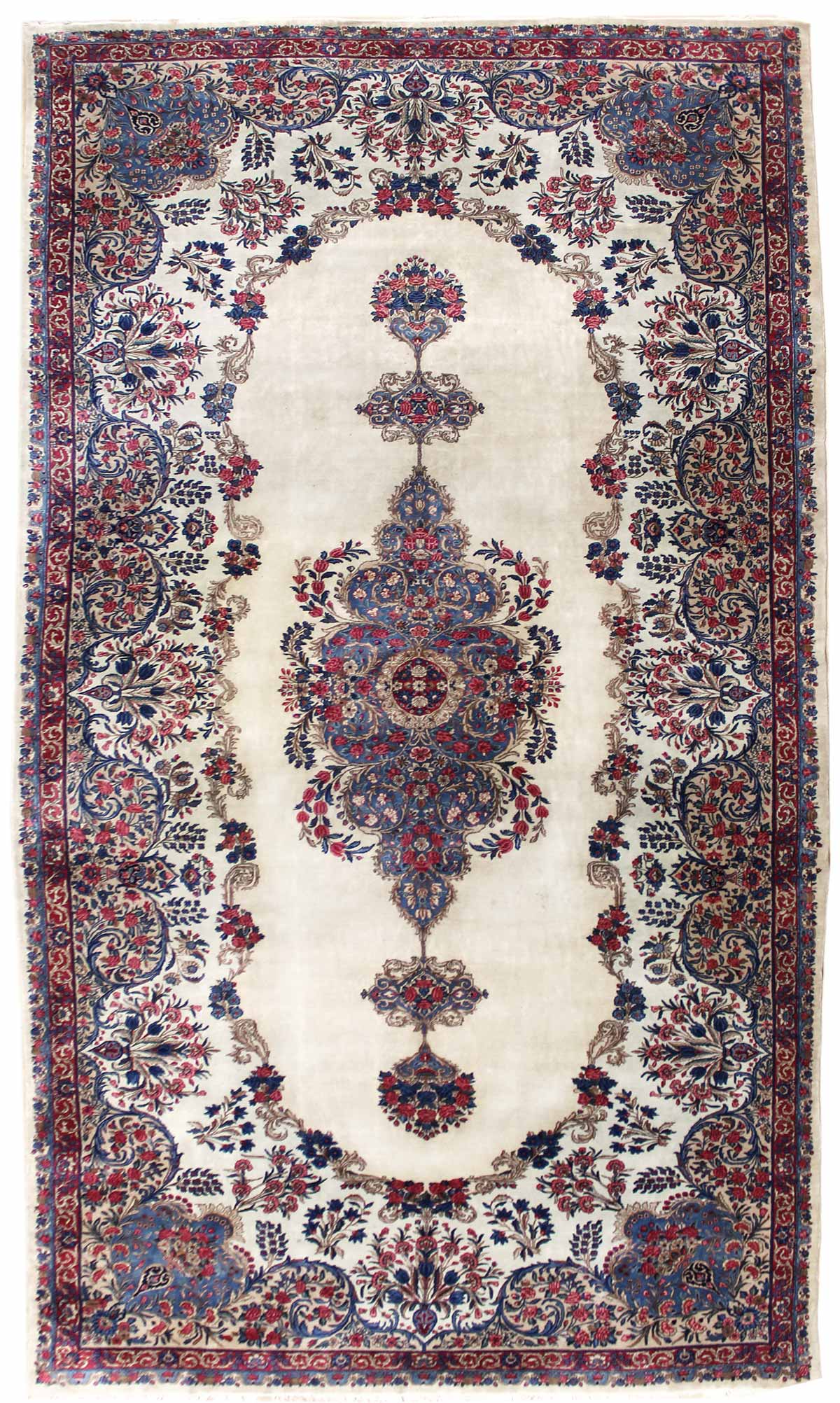 Antique Kerman Handwoven Traditional Persian Rug - 8x10 Feet Vintage Oriental Carpet for Living Room, Bedroom & Home Decor