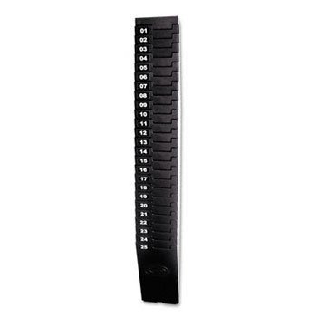 Lathem Time Expanding Time Card Rack - 25 Pockets, 7 Inch, Black (Pack of 3) - Perfect for Office, Warehouse & Employee Time Tracking Organization