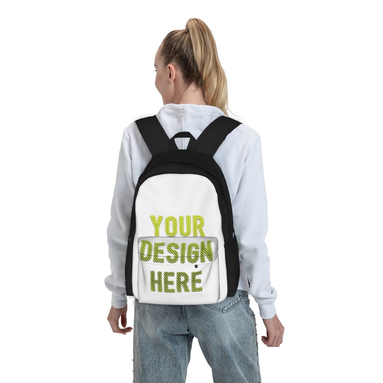 Custom Laptop Backpack for Men & Women - Personalized Text & Picture Travel Backpack - Perfect for Work, School & Business Trips
