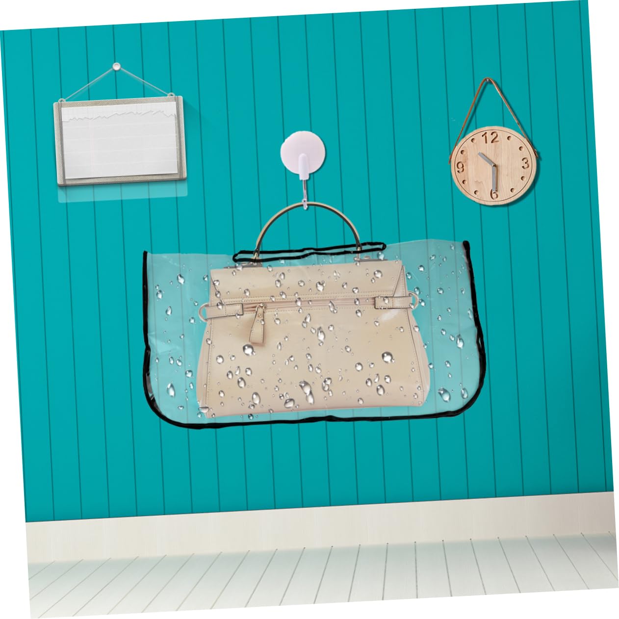 1Pc PVC Handbag Rain Cover & Shield - Waterproof Transparent Design for Outdoor Travel, Shopping & Commuting - Protects Purses from Rain & Dirt