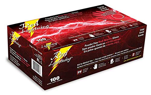 Red Lightning Gloves - Large Size (1 Pair) - Touchscreen Compatible Winter Gloves for Running, Cycling & Outdoor Sports