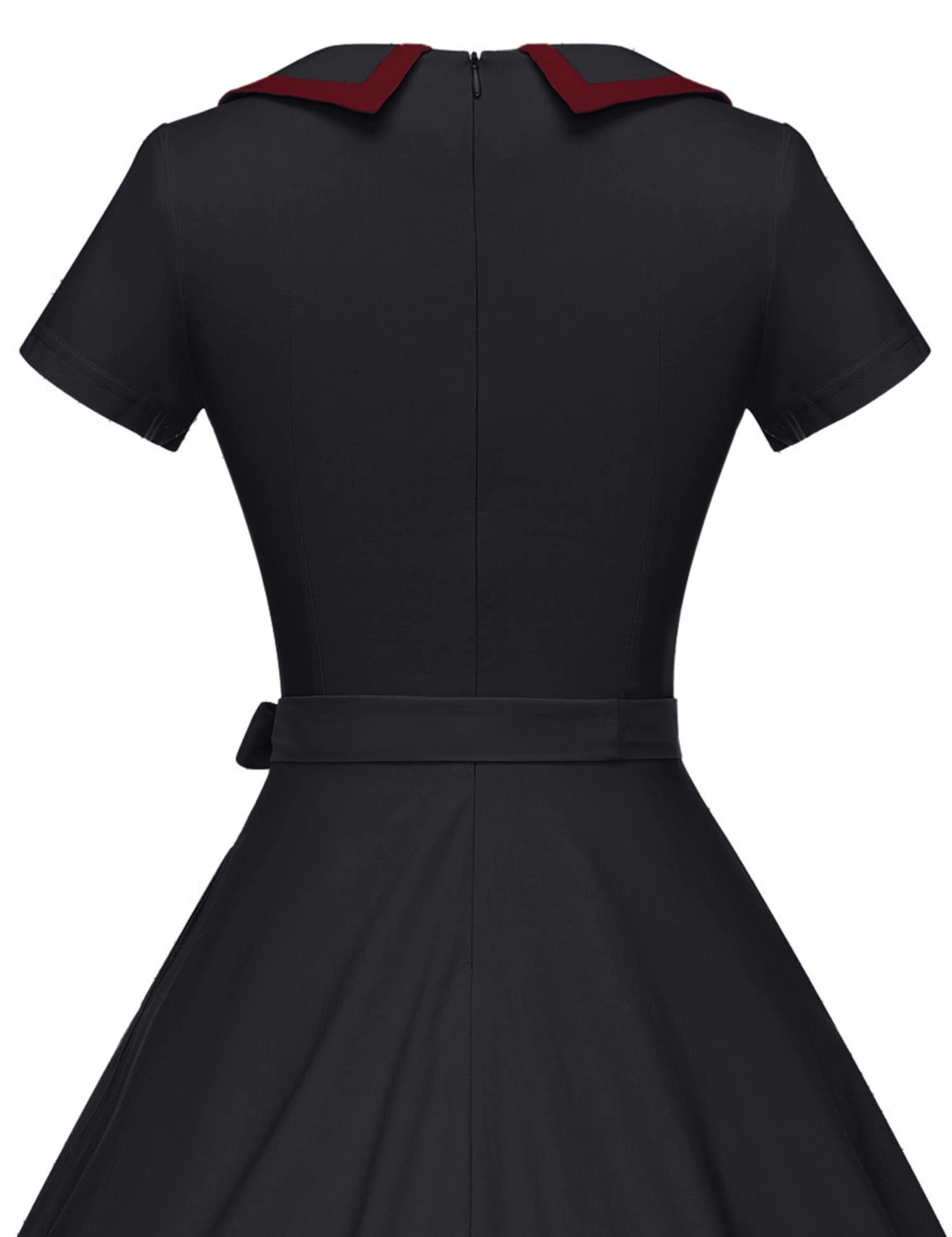 Vintage 1950s Swing Dress for Women - Stretchy Retro Dress with Pockets | Perfect for Cocktail Parties, Date Nights & Vintage Fashion Lovers