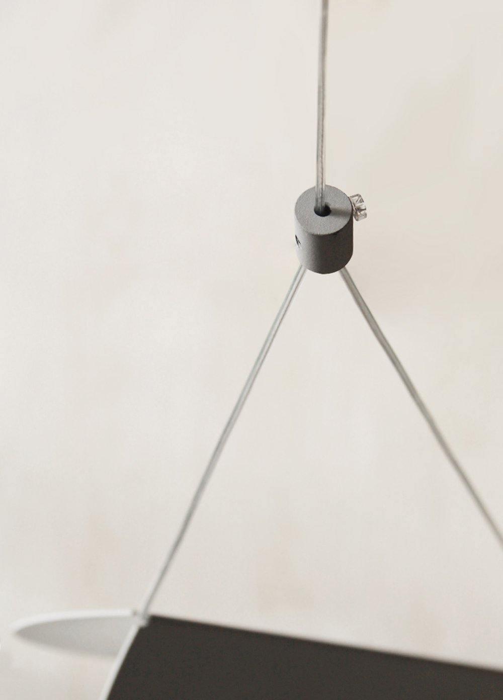 Modern Glider Pendant Light - Sleek Hanging Fixture for Kitchen Island, Dining Room & Bedroom - Adjustable Height LED Chandelier with Industrial Design