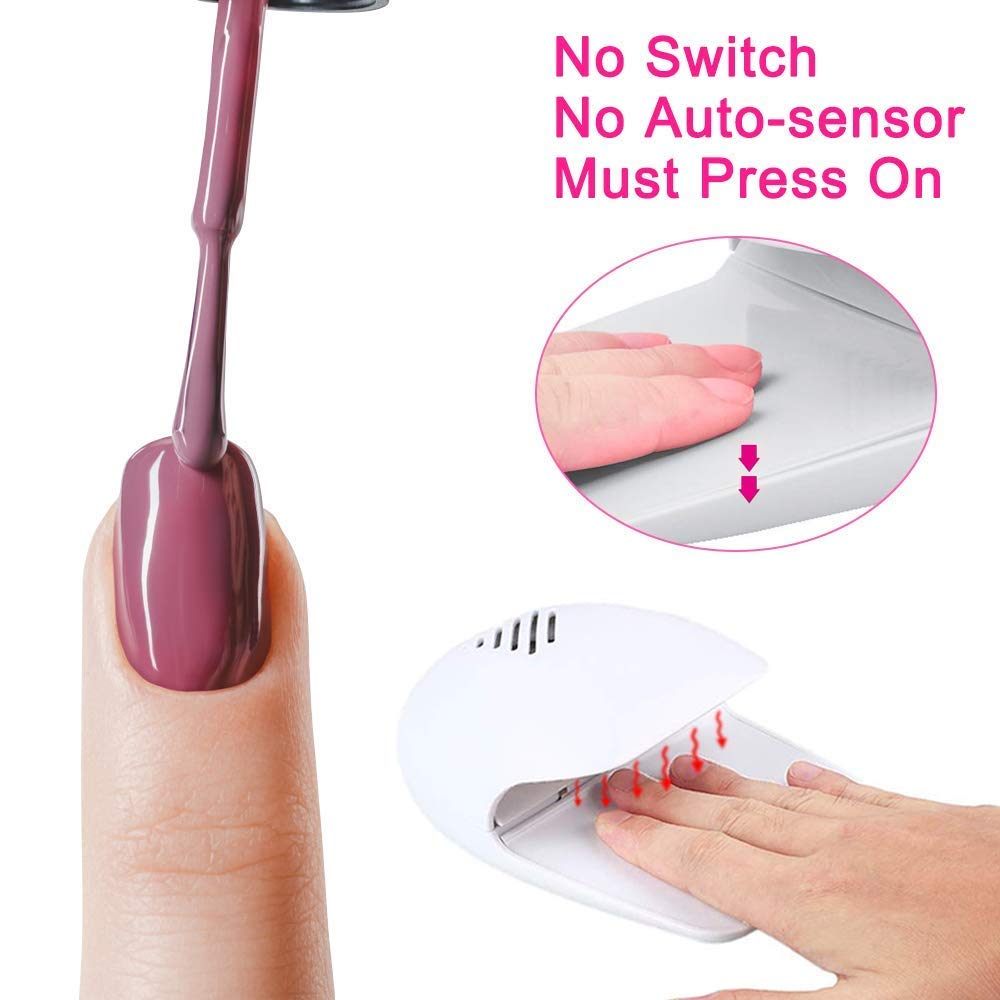 Portable Nail Dryer Fan - Quick Dry Nail Polish & Gel Machine for Fingernails & Toenails, Battery Operated Nail Art Blower | Perfect for Home Manicures, Salon Use & Travel Nail Care
