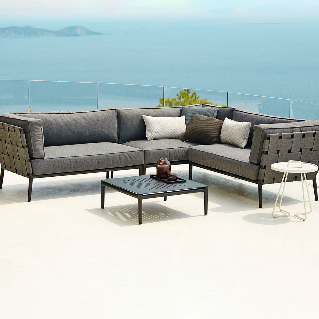 Premium Conic Pre-Configured Sofa Set - Modern Living Room Furniture for Home & Office (3-Piece Sectional with Ottoman) - Perfect for Small Spaces, Apartments and Cozy Family Gatherings