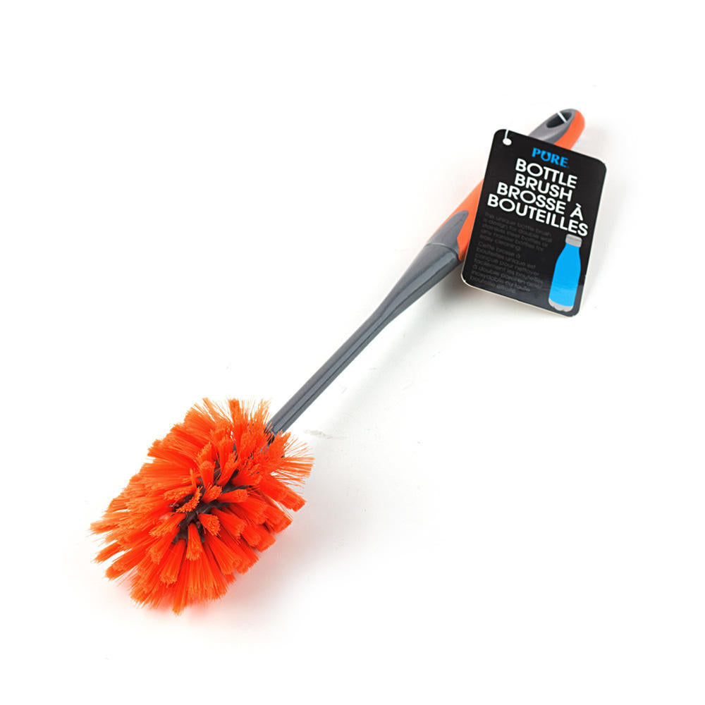 Premium PURE Bottle Cleaning Brush with Durable Nylon Bristles - Long Handle for Deep Cleaning Water Bottles, Baby Bottles & Travel Mugs - Ideal for Home, Kitchen & Camping Use