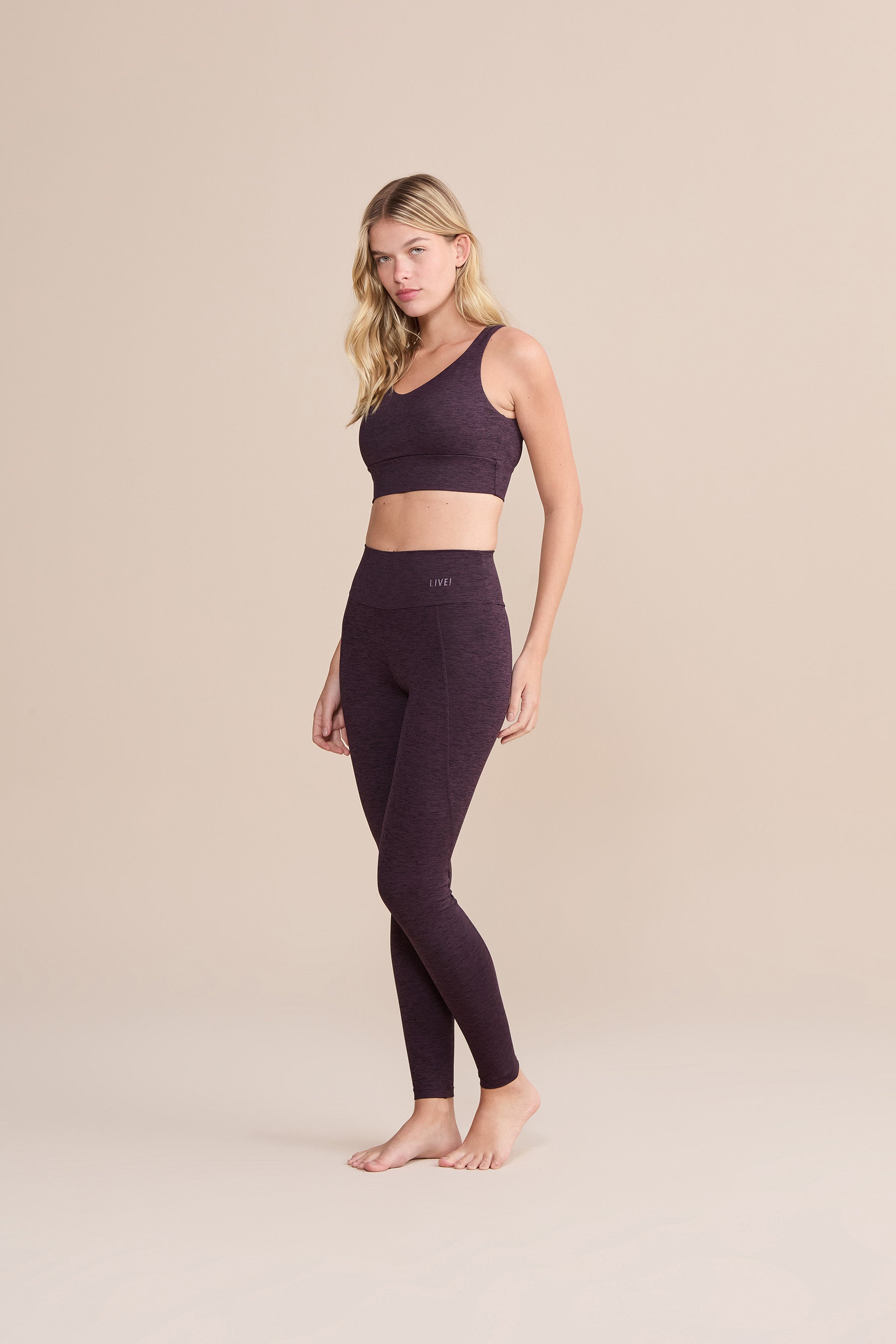 High Waist Back Strip Groove Long Leggings for Women - Yoga, Running & Workout - Comfortable & Stretchy Activewear