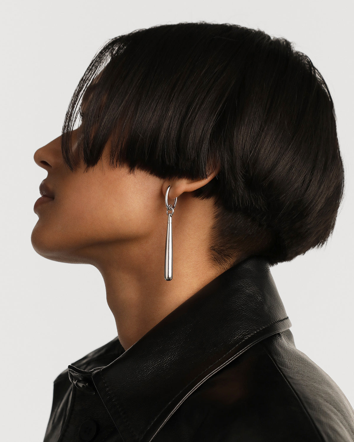 GRID 1 Supreme Jupiter Silver Single Hoop Earrings for Women - Trendy Minimalist Jewelry for Everyday Wear, Parties & Gifts