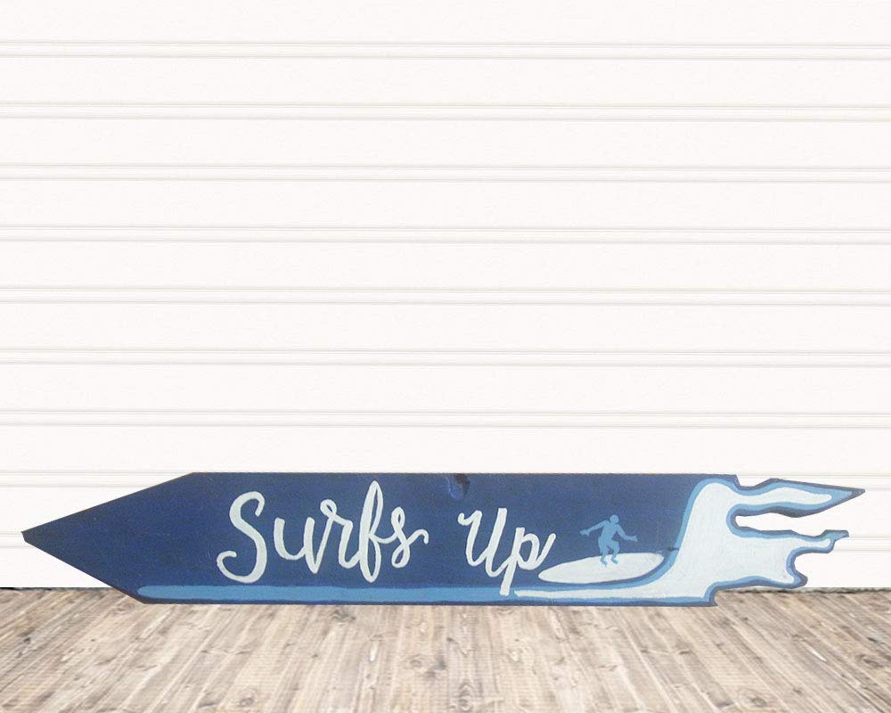 Reclaimed Pallet Wood Surfboard Wall Art - Rustic Beach Decor for Surfers & Coastal Homes - Perfect for Bedroom, Living Room or Beach House Decor