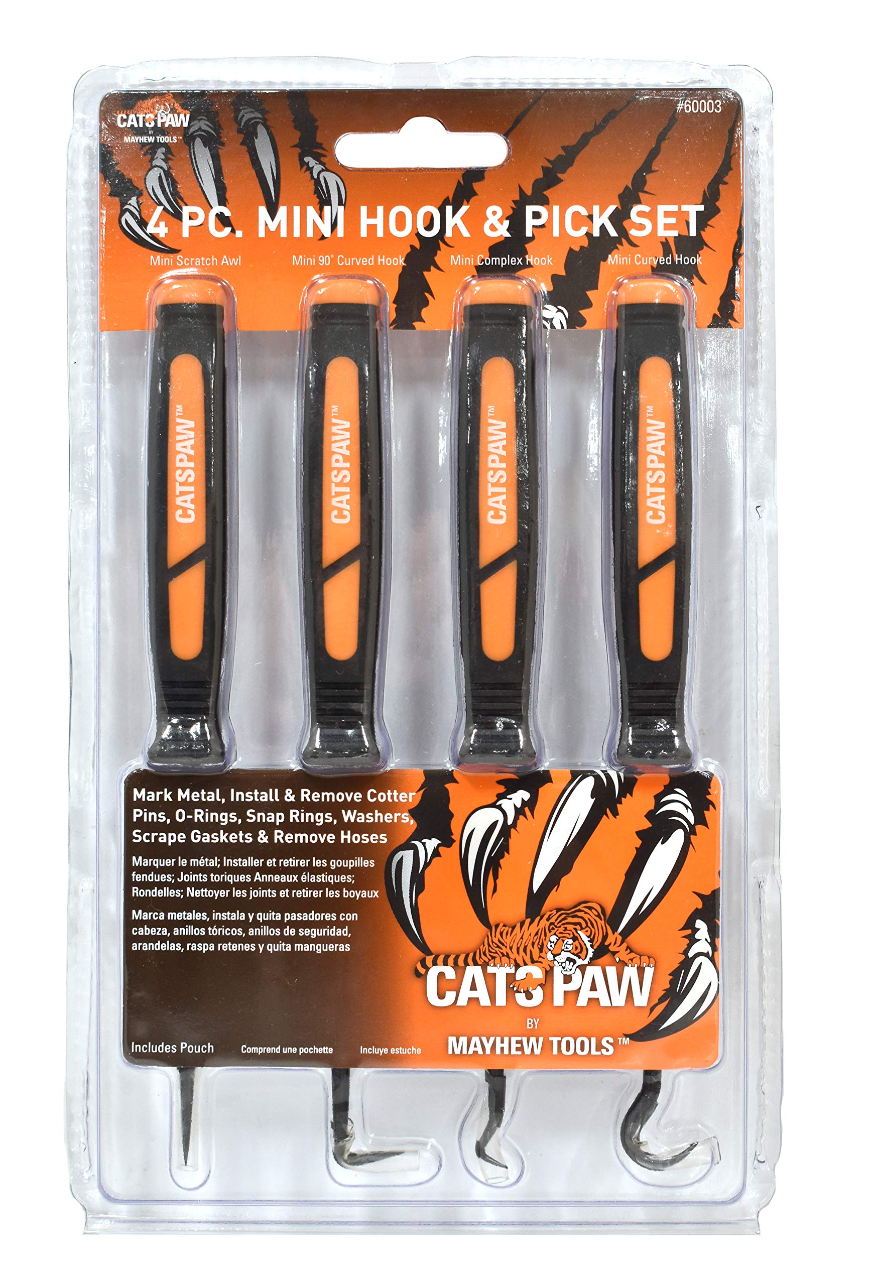 Mayhew Select 60003 4-Piece Mini Hook & Pick Set - 2 Pack - Professional Automotive & Electrical Tool Kit for DIY Repairs, Jewelry Making & Craft Projects