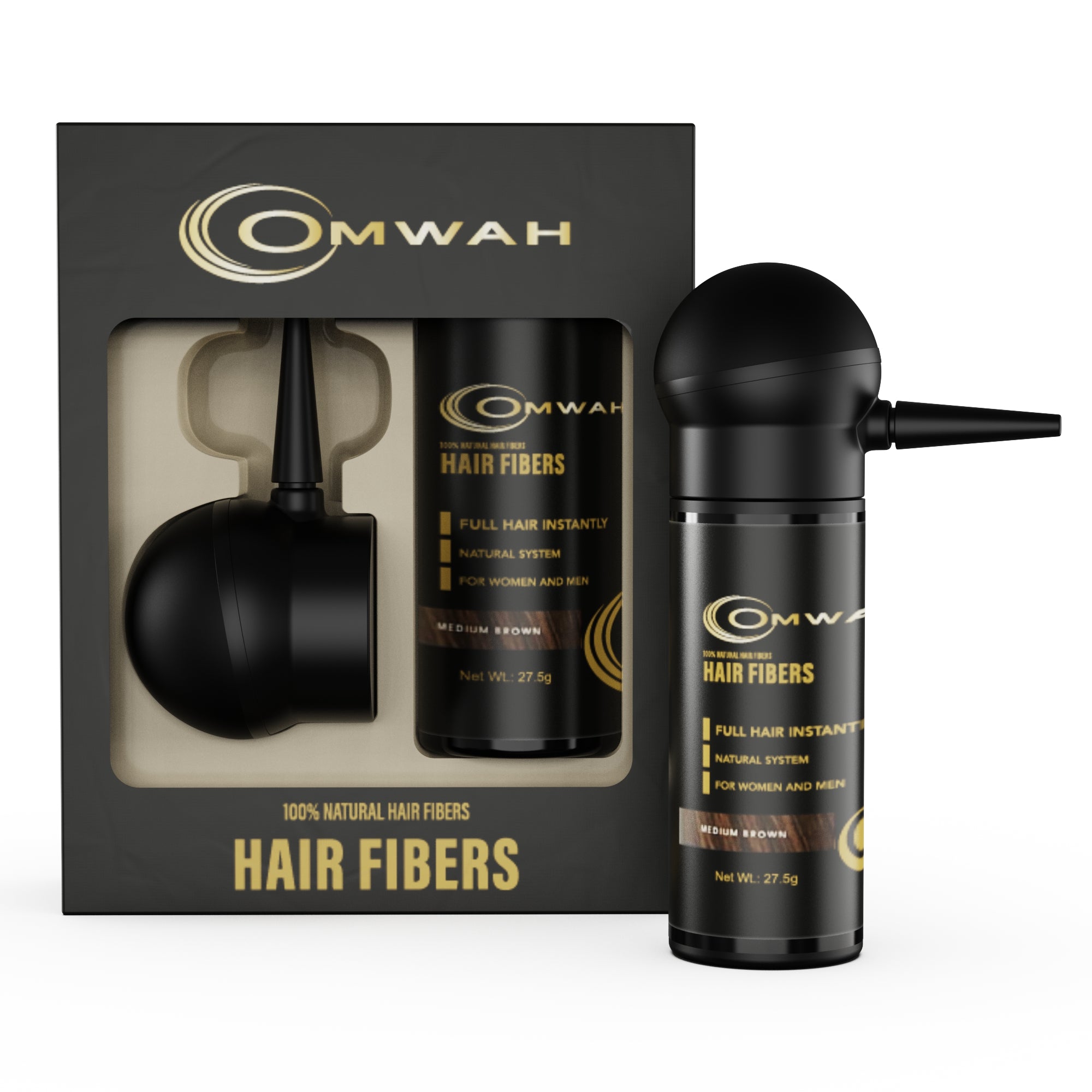 Hair Perfecting 2 in 1 Hair Fiber Kit for Thinning Hair - Instant Volume & Natural Look for Men & Women | Perfect for Daily Styling & Special Occasions