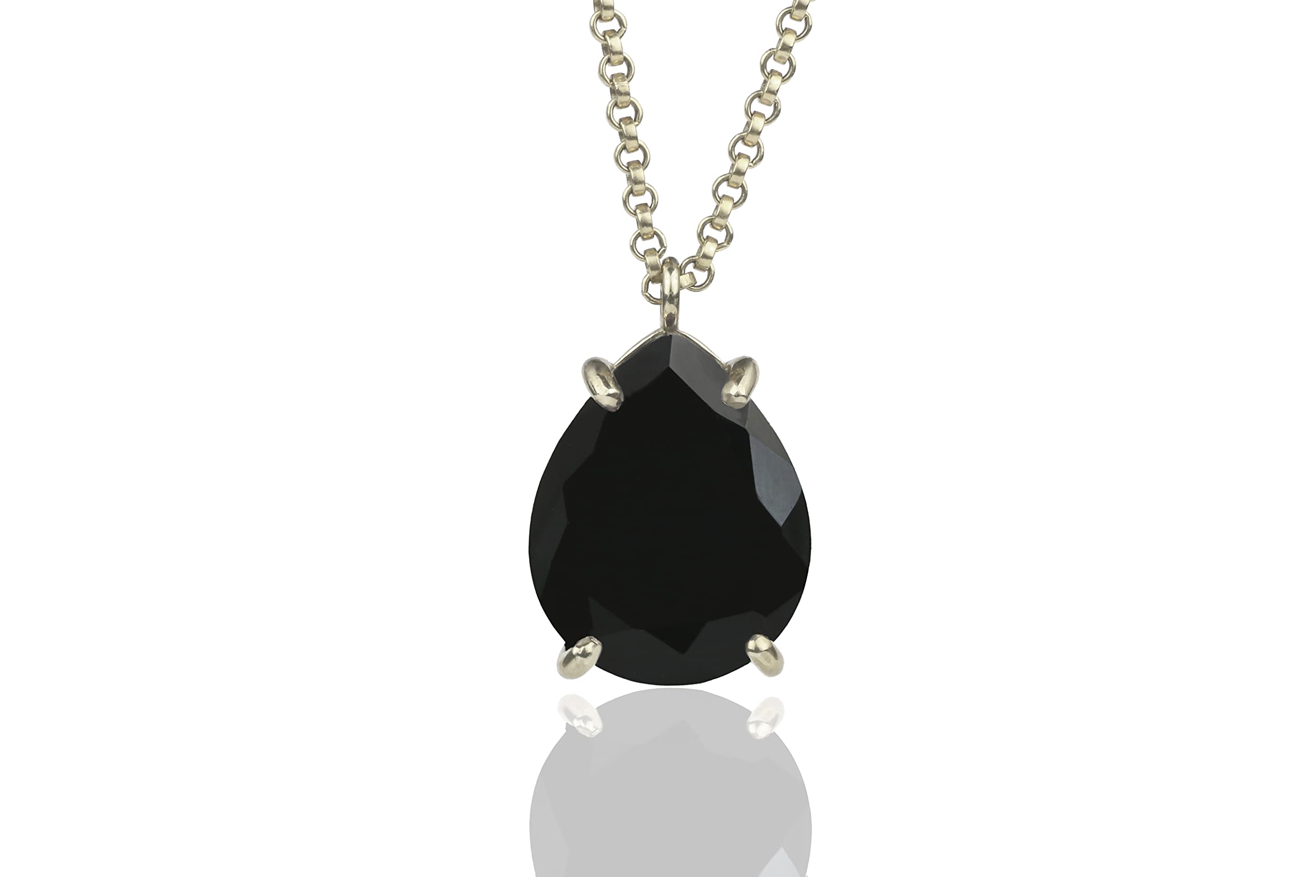 14k Gold Black Onyx Pendant Necklace for Women - Handcrafted Long Statement Necklace with Natural Gemstone - Elegant Bohemian Jewelry for Fashion, Gifts, Bridal & Everyday Wear