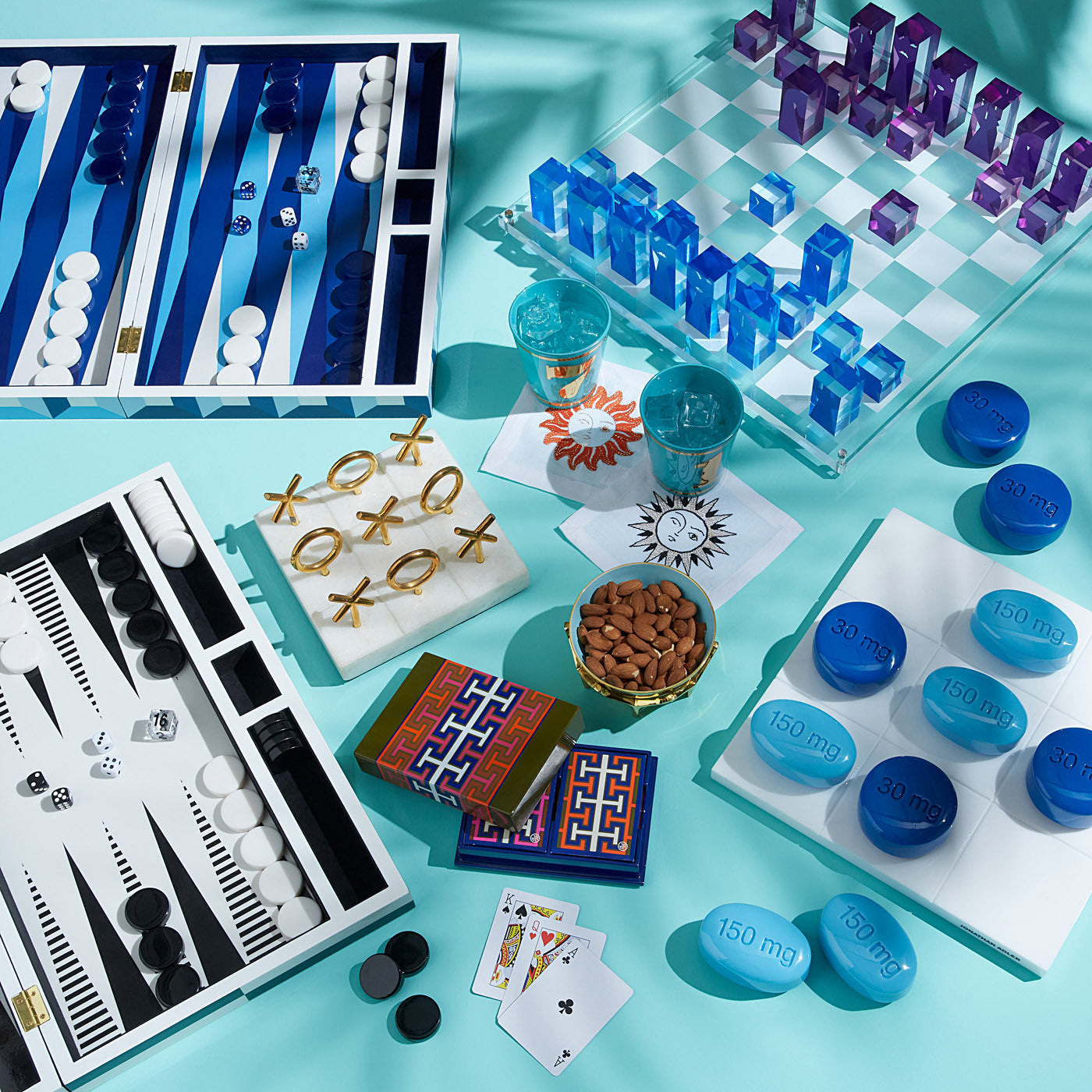 Op Art Backgammon Set - Modern Abstract Board Game for Adults & Teens - Perfect for Game Nights, Travel, and Home Decor