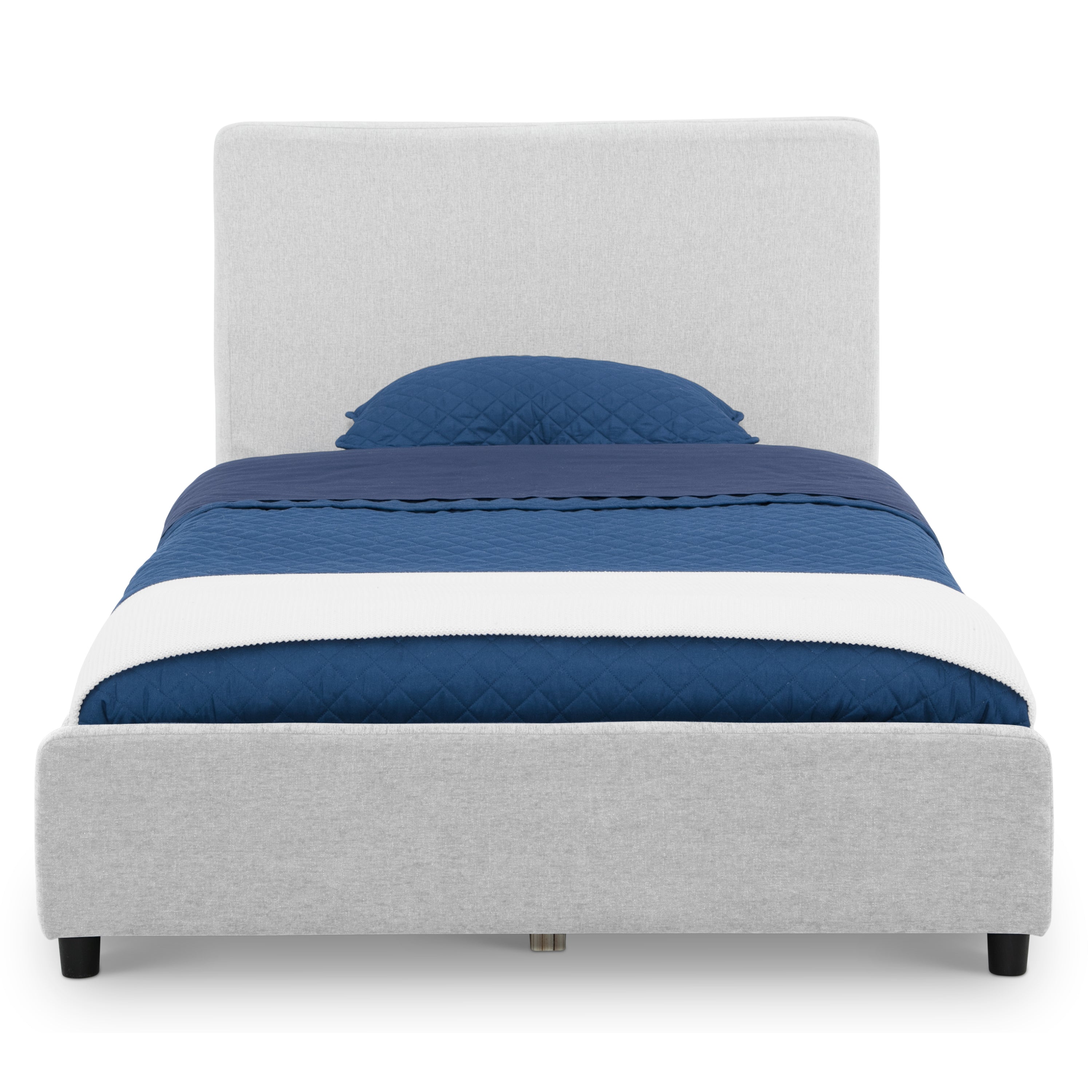 Upholstered Twin Bed with Headboard - Soft Fabric Bed Frame for Kids & Teens - Perfect for Bedrooms, Dorms & Guest Rooms