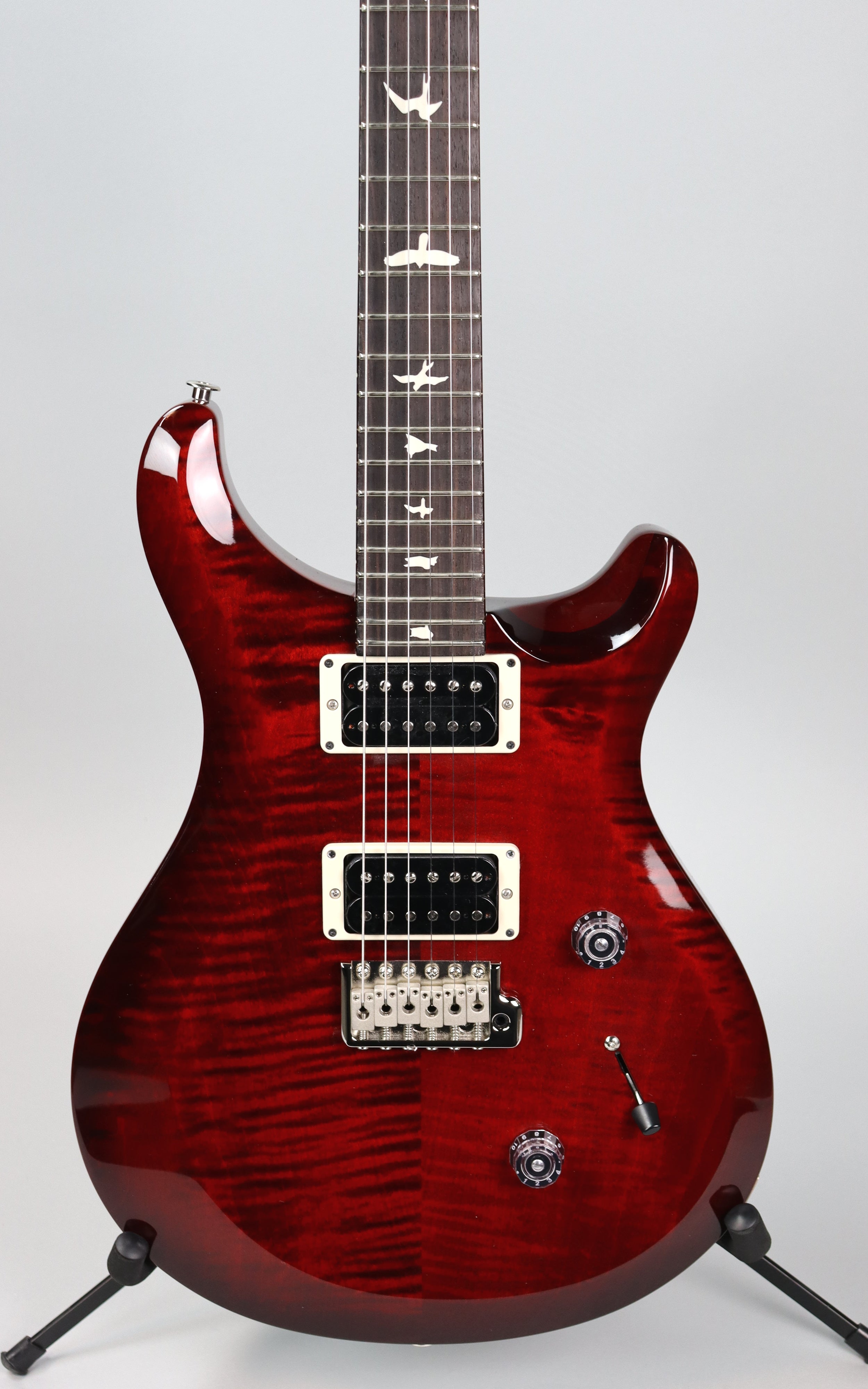 Paul Reed Smith S2 Custom 24 Electric Guitar - Fire Red Burst Finish | Professional Grade Solid Body Guitar for Rock, Blues & Jazz Performances