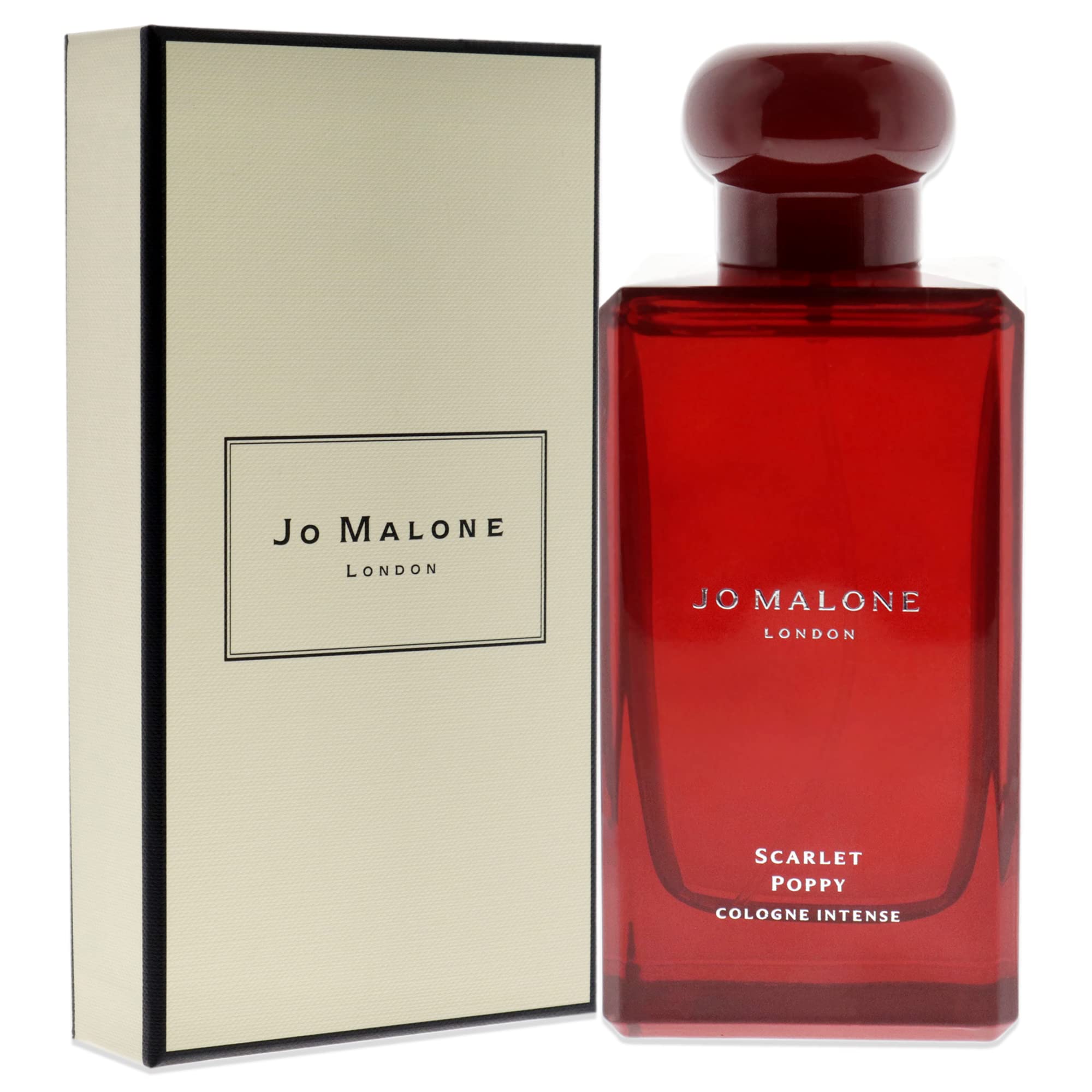 Jo Malone Scarlet Poppy Intense Cologne Spray for Men & Women - 3.4 oz / 100ml Eau de Parfum - Long Lasting Floral Scent for Date Night, Special Occasions & Gift Giving