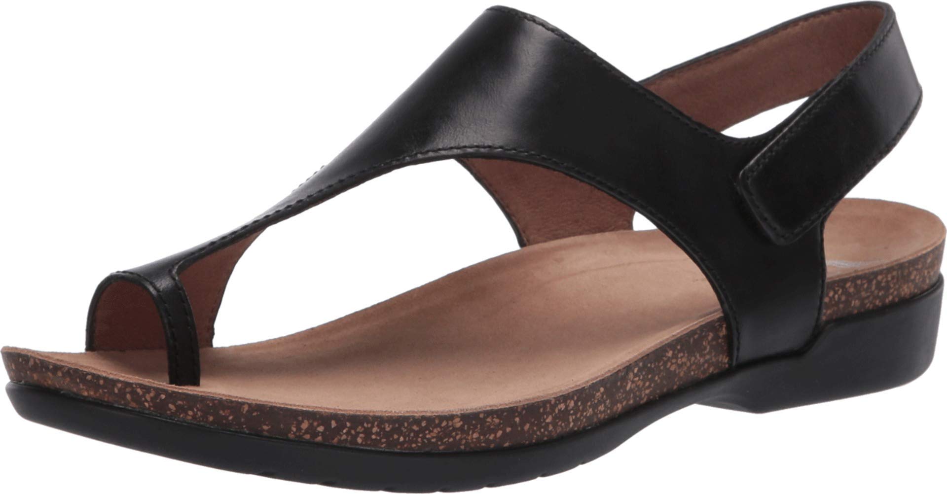 Dansko Reece Women's Sandals - Comfortable Memory Foam & Cork Footbed with Arch Support - Lightweight Durable Rubber Outsole - Adjustable Hook & Loop Strap - Perfect for Casual Wear, Office, Travel & Summer Outings