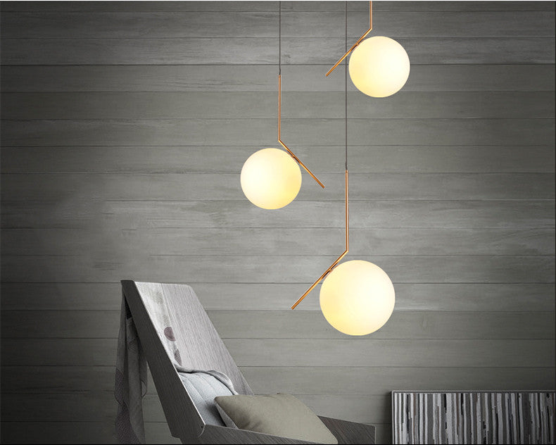 Flos Gold Pendant Light - Modern Hanging Chandelier for Dining Room, Kitchen Island & Bedroom Lighting Decor