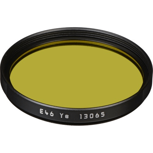 Leica E46 Yellow Filter for M Mount Lenses - Enhance Contrast & Reduce Haze in B&W Photography - Perfect for Landscape, Portrait & Street Photography