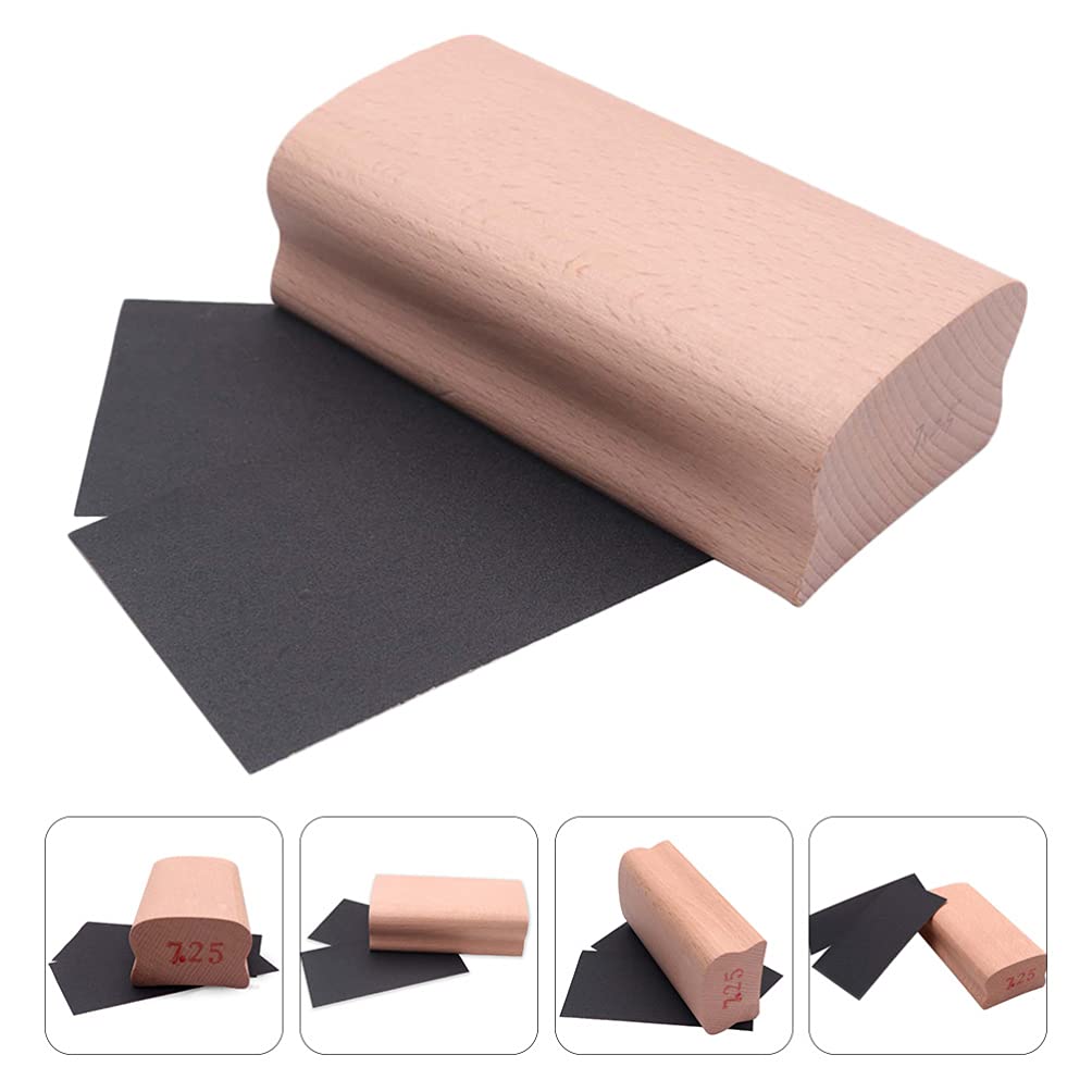 Milisten 2-Pack Guitar Sanding Block Set with Replacement Sandpaper - Professional Guitar Leveling & Grinding Tools for Guitar Maintenance & Repair - Perfect for DIY Guitar Setup, Fret Leveling & Instrument Care