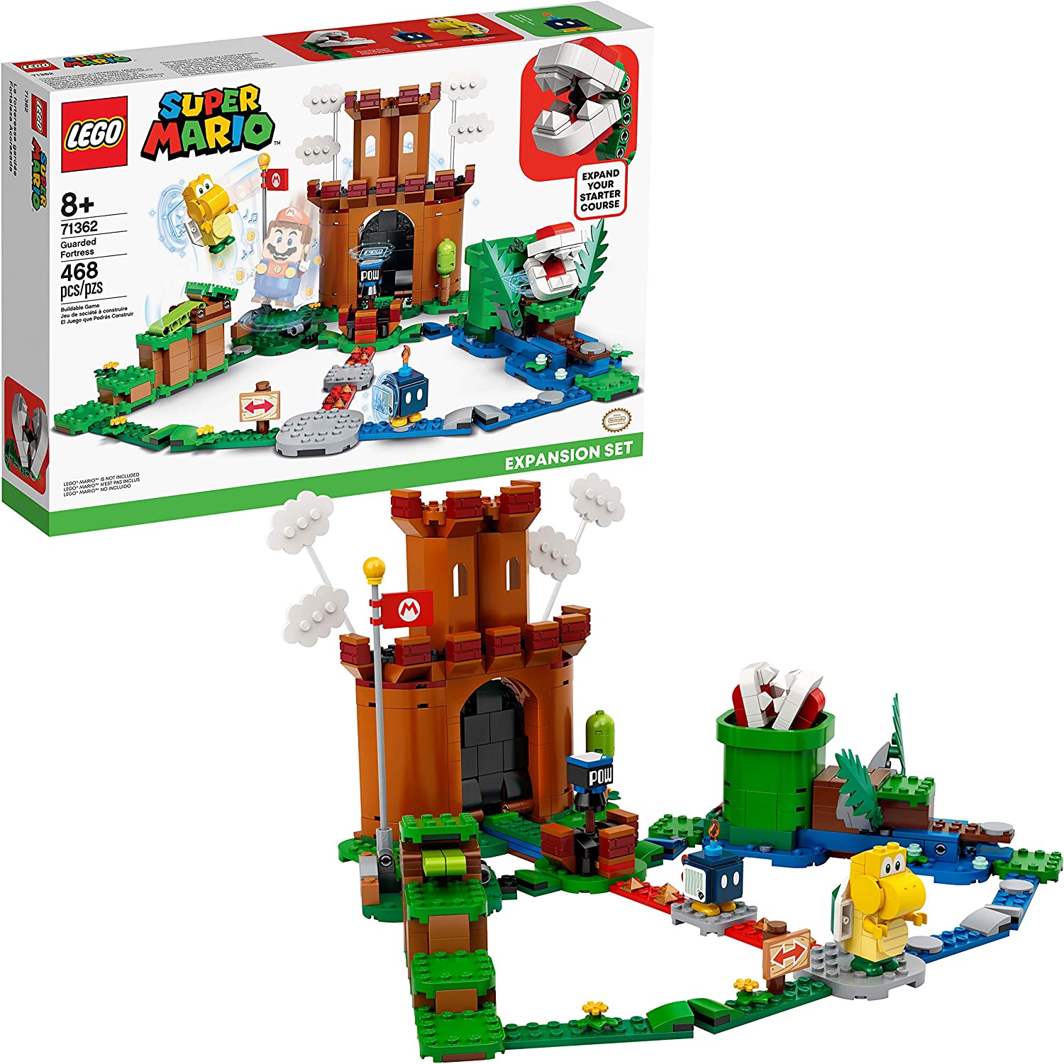 LEGO Super Mario Guarded Fortress Expansion Set 71362 - Interactive Building Toy for Kids Ages 6+ | Collectible Mario Bros Playset with Action Figures | Perfect for Creative Play & Display