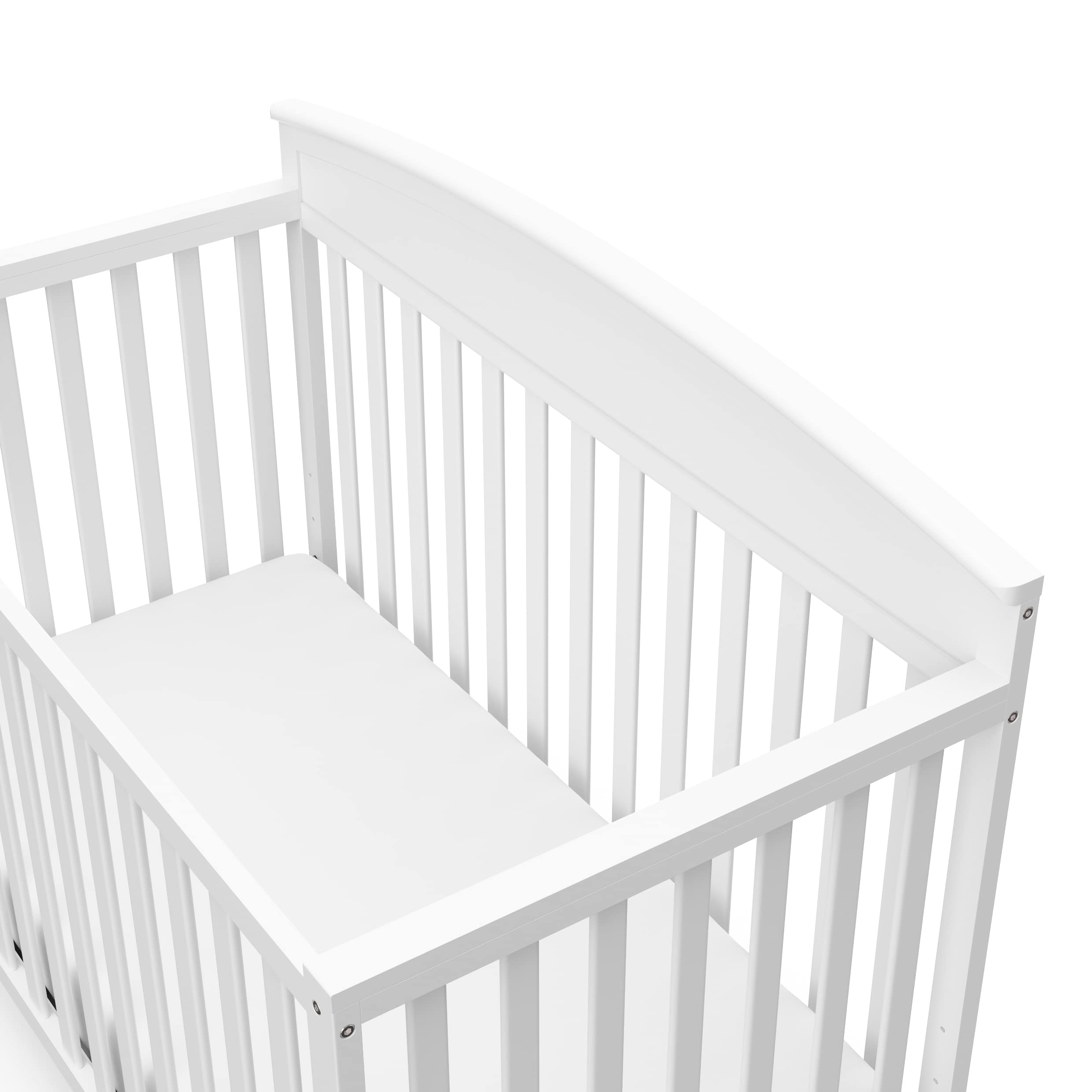 Graco Benton 5-in-1 Convertible Baby Crib to Toddler Bed - GREENGUARD Gold Certified White Nursery Furniture | Converts to Daybed & Full-Size Bed | Fits Standard Crib Mattress | Perfect for Nursery, Kids Room & Guest Bedroom