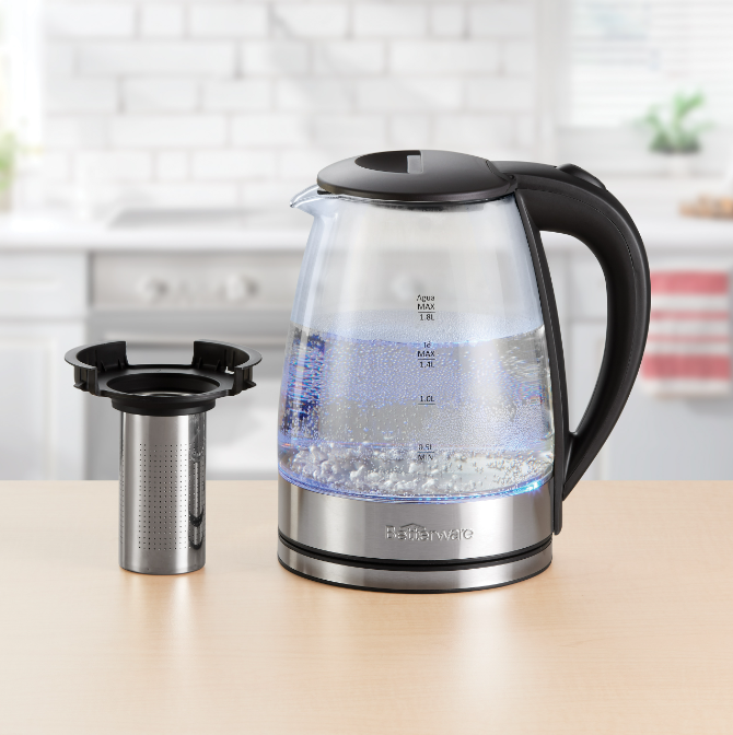 Stainless Steel Electric Kettle with Removable Tea Infuser - Fast Boiling & Temperature Control for Tea, Coffee & Hot Beverages - Perfect for Home, Office & Kitchen Use