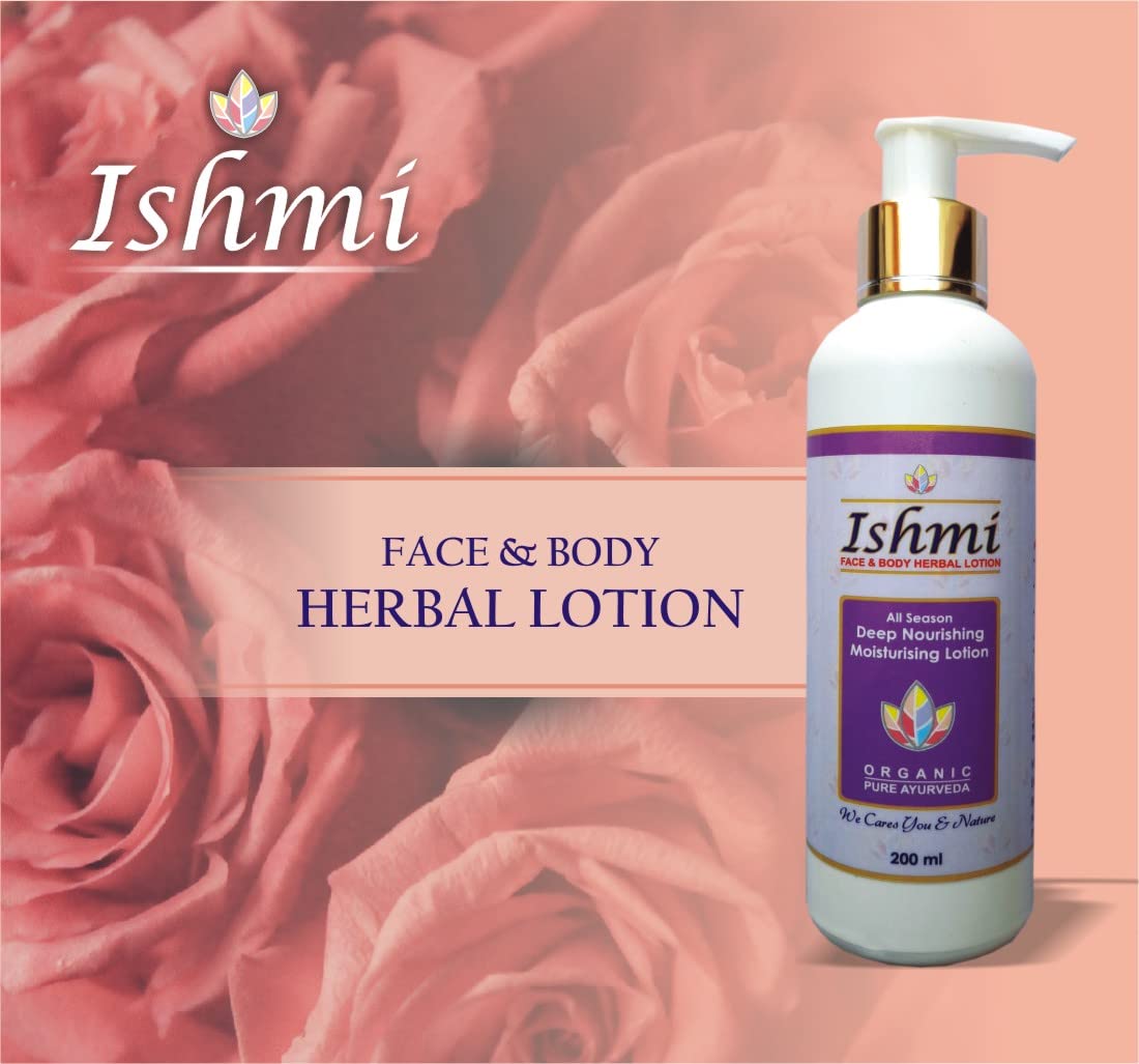 Ishmi ULTRA RICH Face & Body Lotion 200ml - Deep Moisturizing Herbal Lotion with Manjistha, Arjun & Sesame Oil | Repairs Skin Barrier for Dry Skin | Paraben, PEG & Silicon Free | Perfect for Daily Hydration & Nighttime Skin Repair