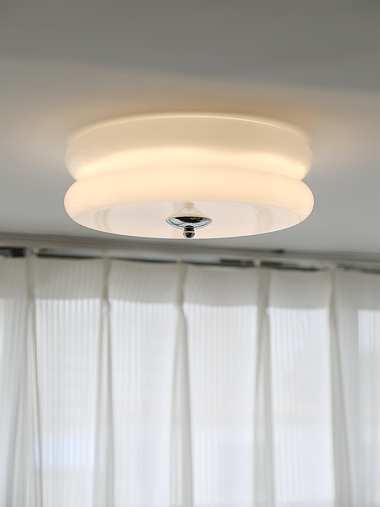Art Deco Vintage Ceiling Light Fixture - Antique Bronze Finish, Crystal Accents - Perfect for Dining Room, Bedroom, or Foyer Lighting