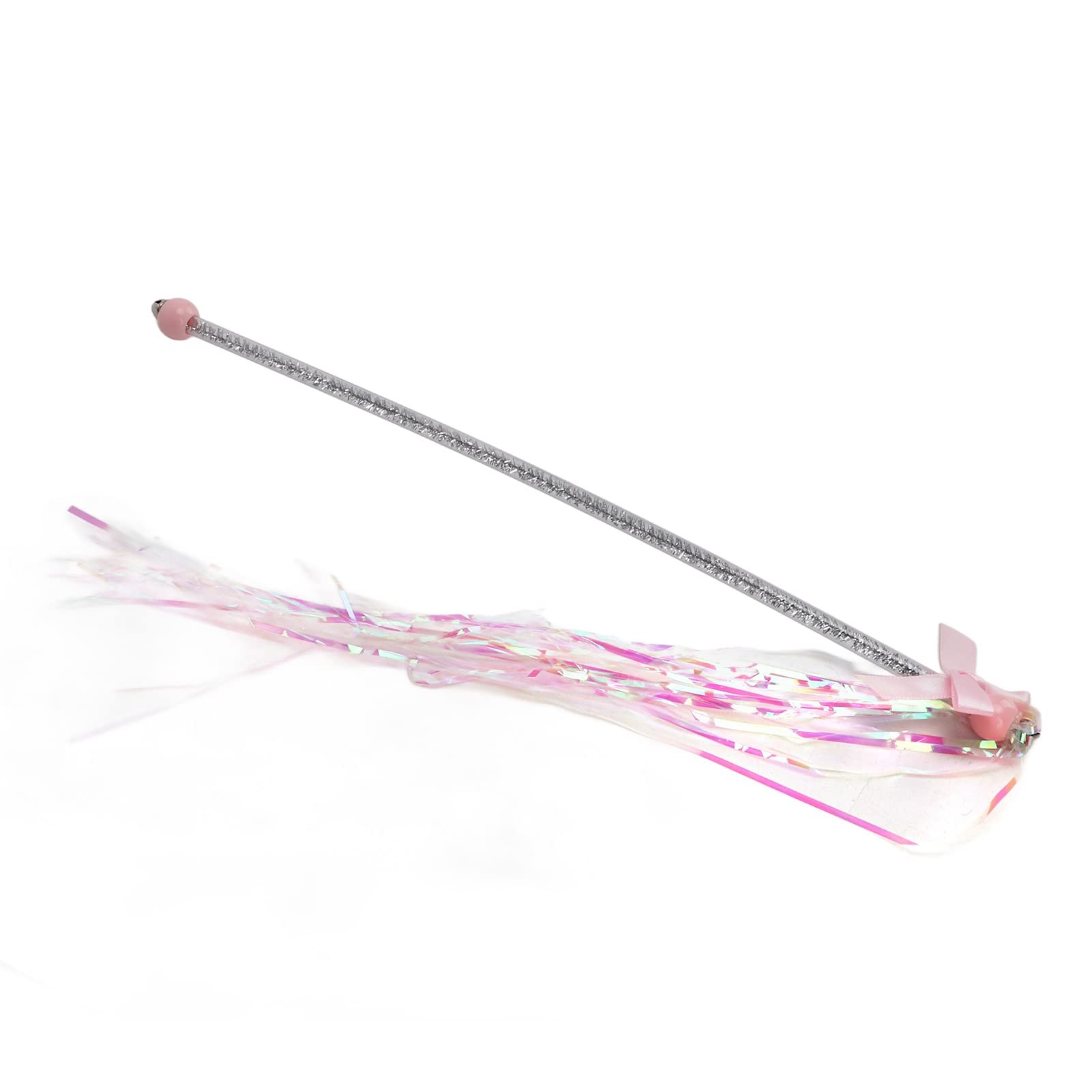 Pssopp Interactive Cat Wand Toy - Funny Feather Teaser with Colorful Ribbon for Kittens | Training & Playtime Fun | Perfect for Indoor Cats & Bonding Activities
