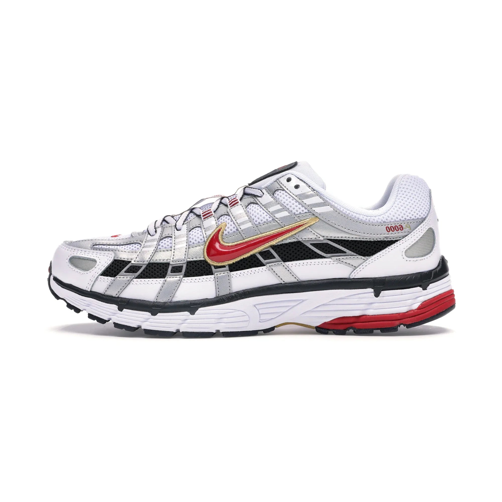 Nike P 6000 Running Shoes - White Gold Red Colorway - Lightweight Cushioned Sneakers for Men & Women - Perfect for Jogging, Gym Workouts & Casual Wear