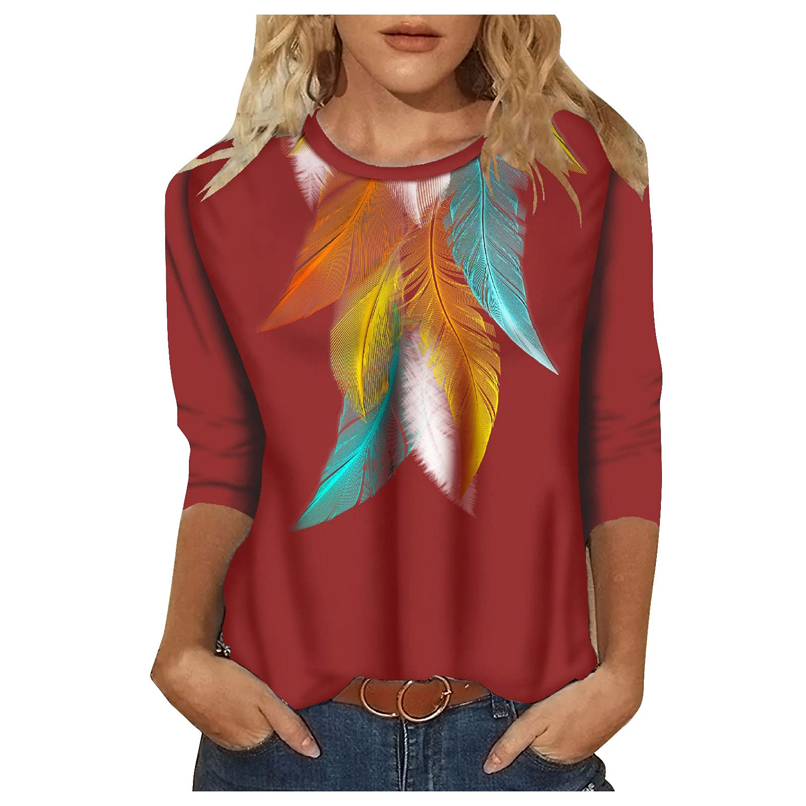 Women's Casual Fit Retro Print Tunic Top - Short Sleeve Crewneck Blouse & Summer Tank Tops for Women | Perfect for Beach Outings, Casual Wear & Summer Fashion