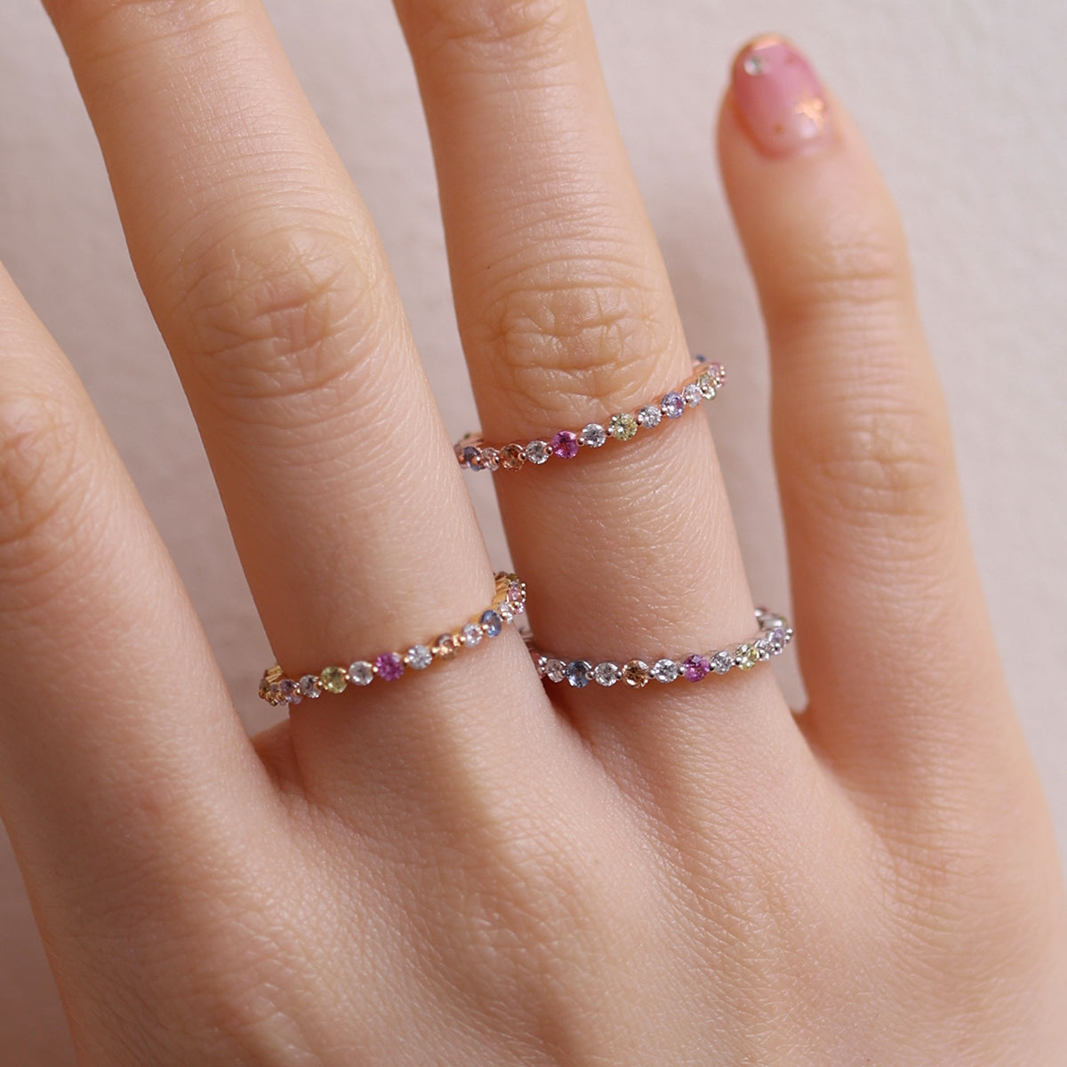 Vibrant Colorful Band Ring for Women - Trendy Stackable Fashion Jewelry - Perfect for Parties, Weddings & Everyday Wear