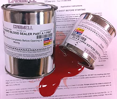 Caswell Epoxy Gas Tank Sealer Kit - 3 Gallon Mini Size, Red Color | Prevent Rust & Leaks for Motorcycle, Car, Boat Fuel Tanks | DIY Automotive Repair Solution