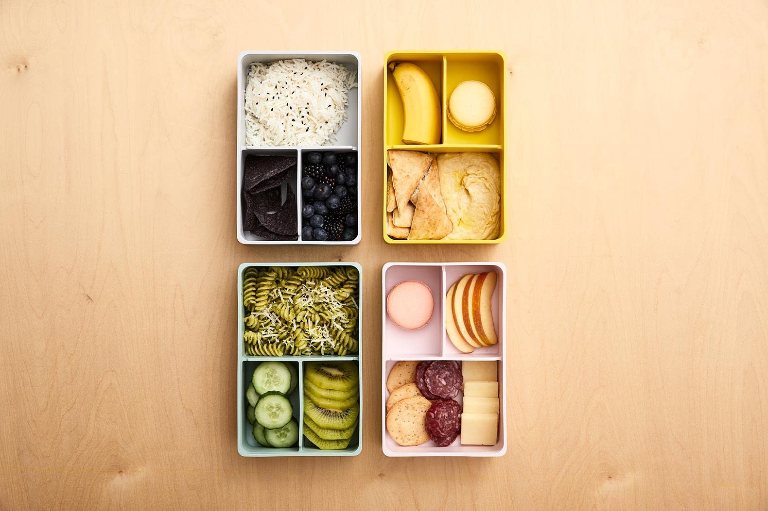 3 Sprouts Kids Platinum Grade Silicone Bento Box - Leakproof Toddler Lunch Box for Daycare & School with Multiple Compartments - Microwave, Dishwasher, Freezer & Oven Safe - Perfect for Meal Prep, Snacks, Picnics & Travel - Yeti Design