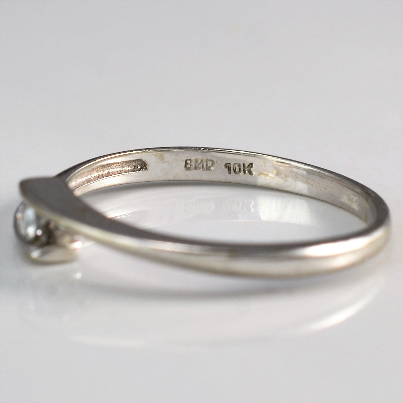 0.06ct Tension Set Bypass Diamond Ring - Size 6.75 | Elegant Wedding Band, Anniversary Gift for Her | Perfect for Proposals, Engagements & Special Occasions