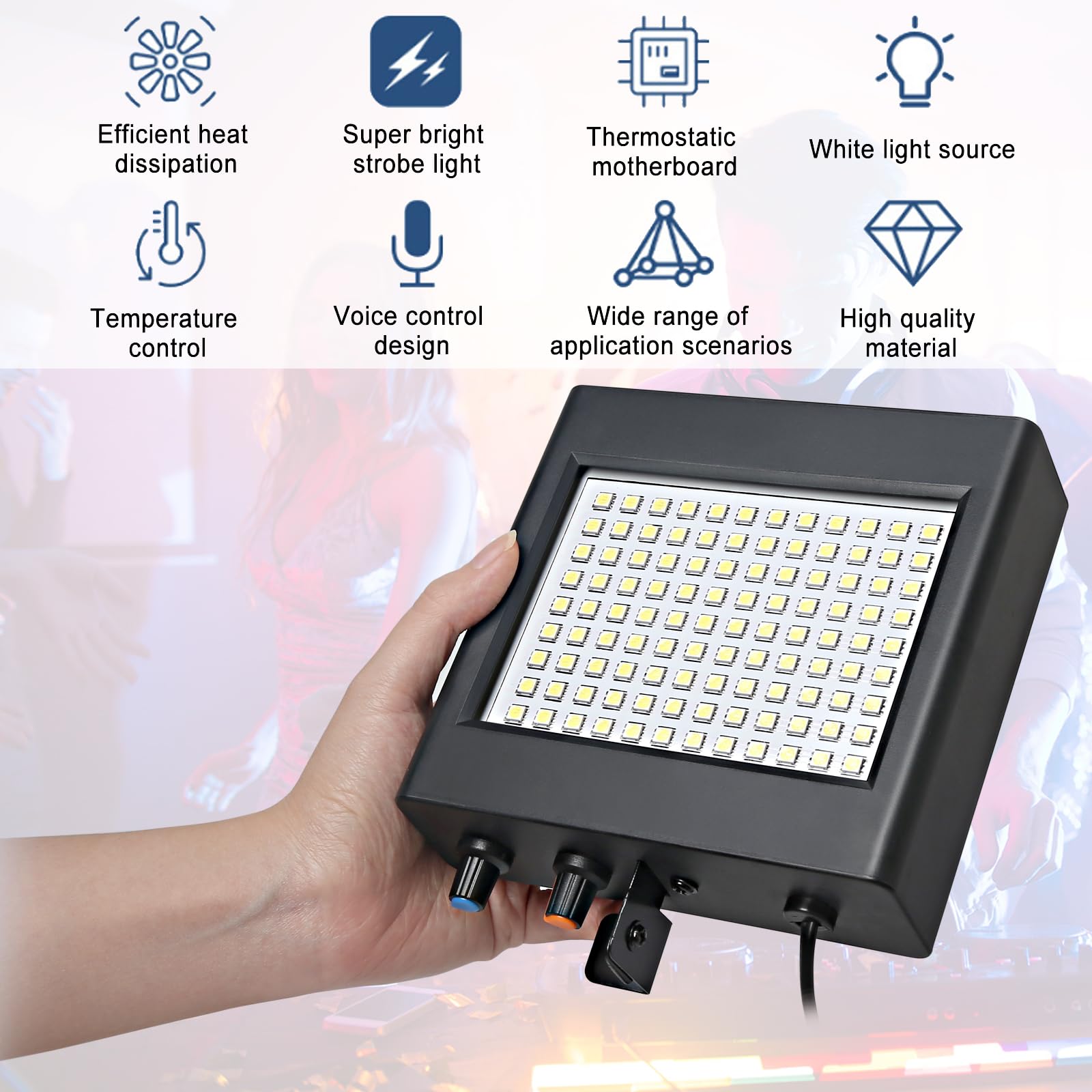 108 LED Strobe Lights - Plug in Party Strobe Light Bulb, Bright Halloween Strobe Lights for Outdoor & Attic Decorations | Perfect for Halloween, Christmas, Parties, Clubs & Events