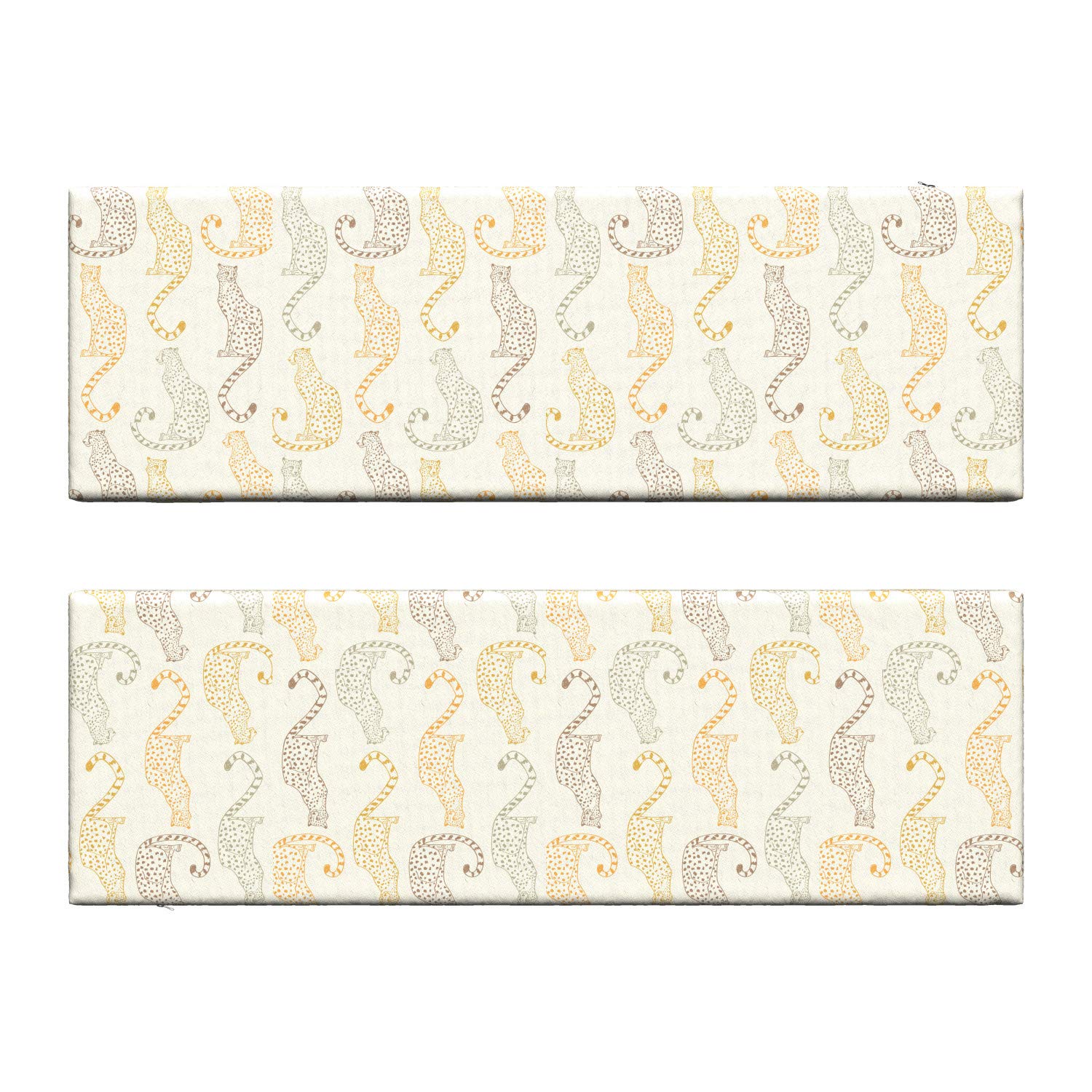 Ambesonne Cheetah Print Bench Cushion Set of 2 - 45