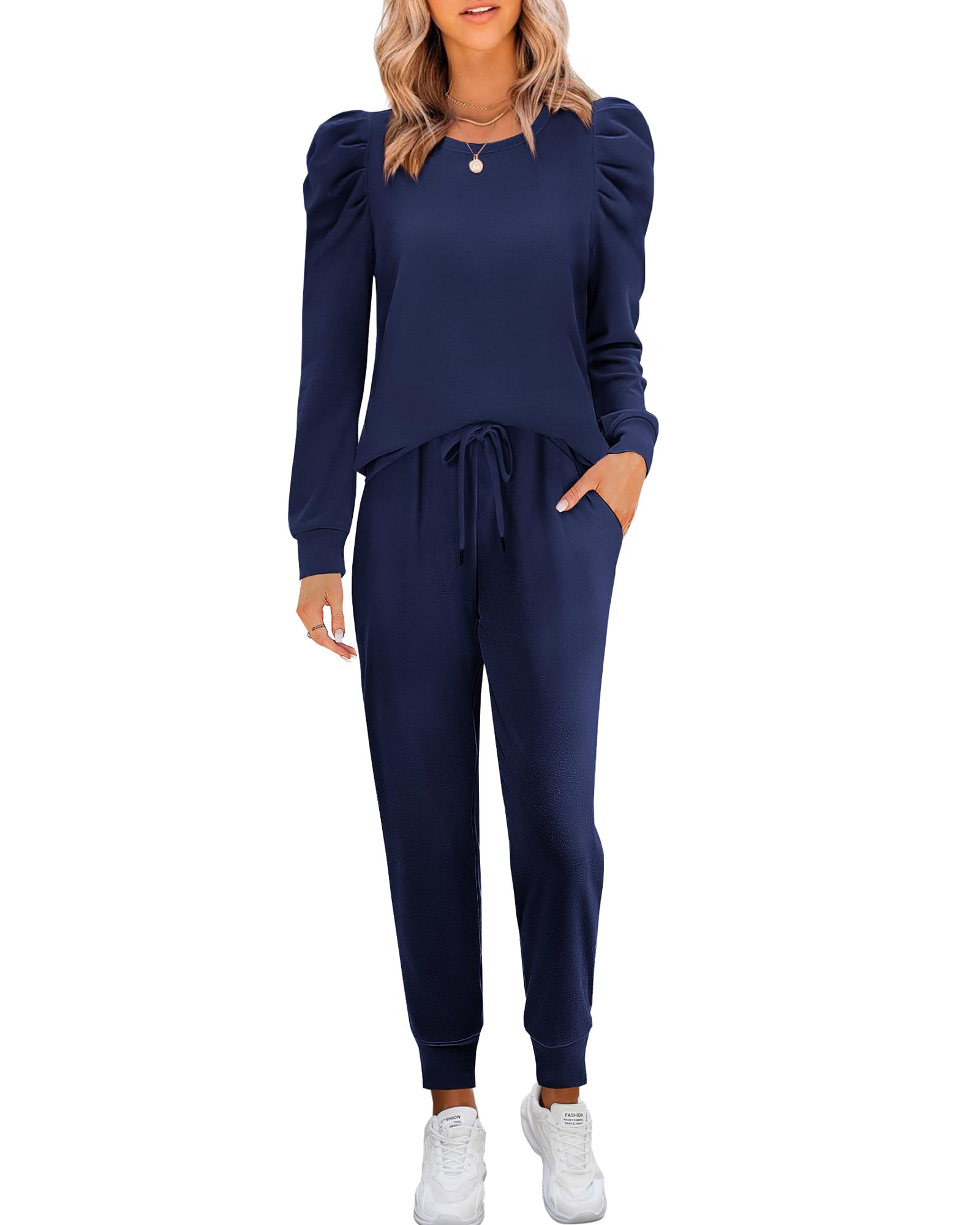 Onedreamer Women's 2-Piece Sweatsuit Set - Cozy Long Sleeve Crewneck Pullover & Jogger Pants Lounge Outfit | Perfect for Yoga, Running, Gym Workouts & Casual Wear
