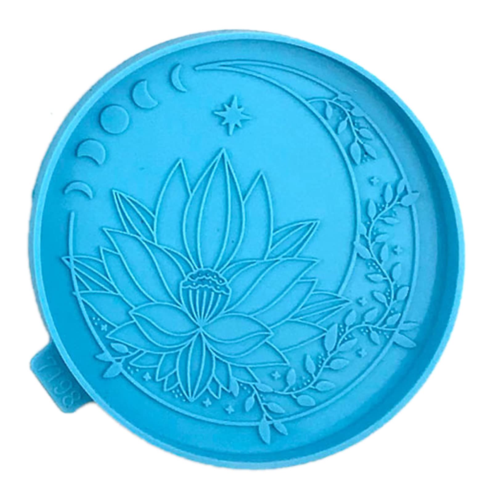 Premium Silicone Lotus Tray Molds for DIY Resin Coasters & Epoxy Casting - Perfect for Home Decor, Wedding Favors, and Spa Bathroom Accessories