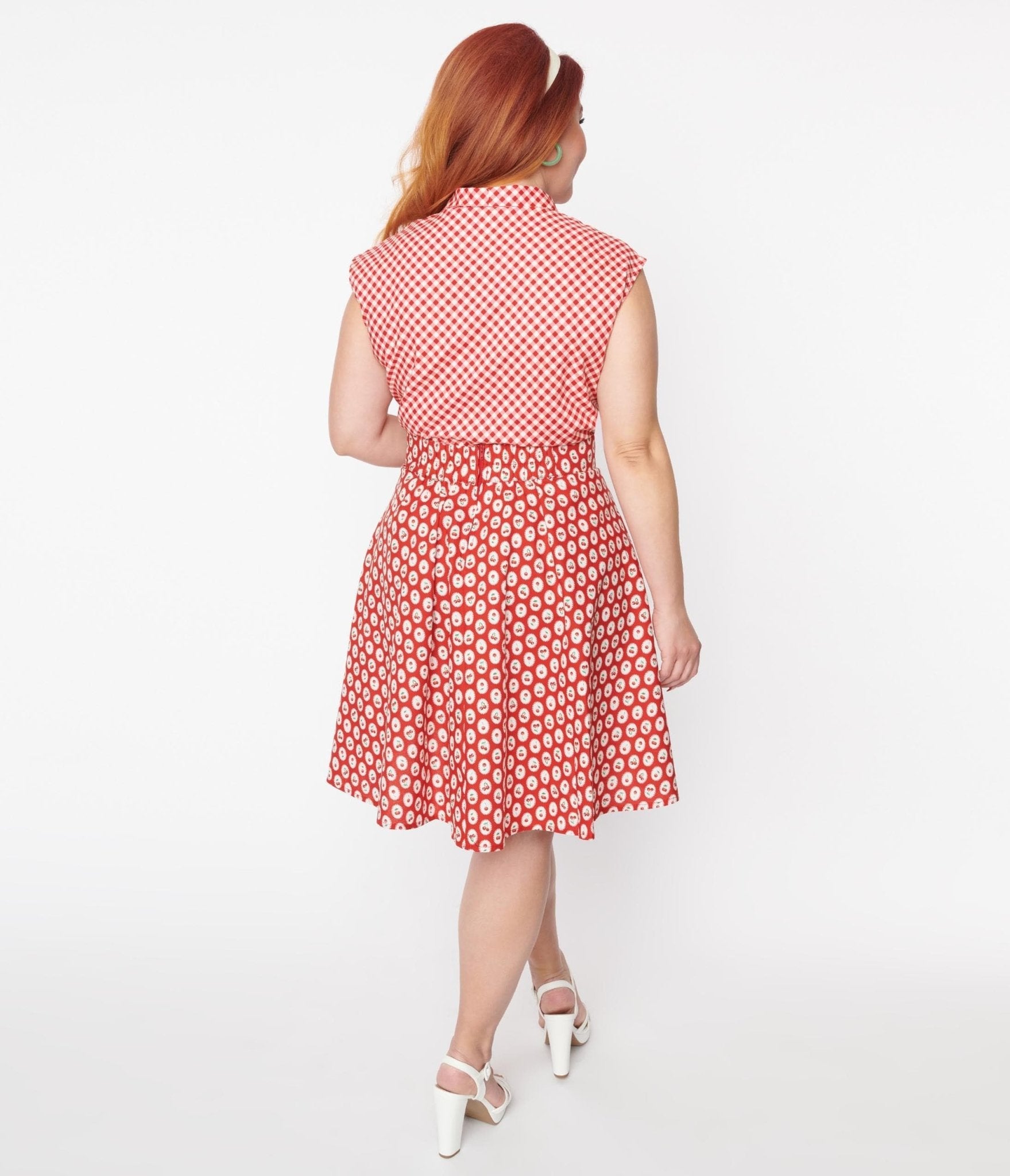 Vintage Red Cherry Print Flare Skirt for Women - Retro A-Line Swing Skirt - Perfect for Casual Outfits, Parties & Summer Fashion