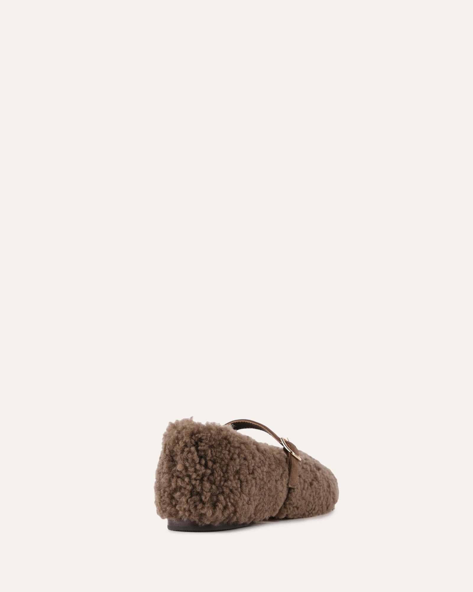April Casual Flats - Taupe Shearling Lined Slip-On Shoes for Women | Comfortable & Warm Indoor/Outdoor Loafers for Fall & Winter