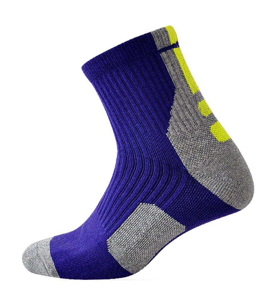 FOMANN Men's Athletic Cushioned Crew Socks 3-Pack - Breathable Moisture-Wicking Sports Socks for Basketball, Football & Running - Comfortable Performance Socks for Workouts & Daily Wear