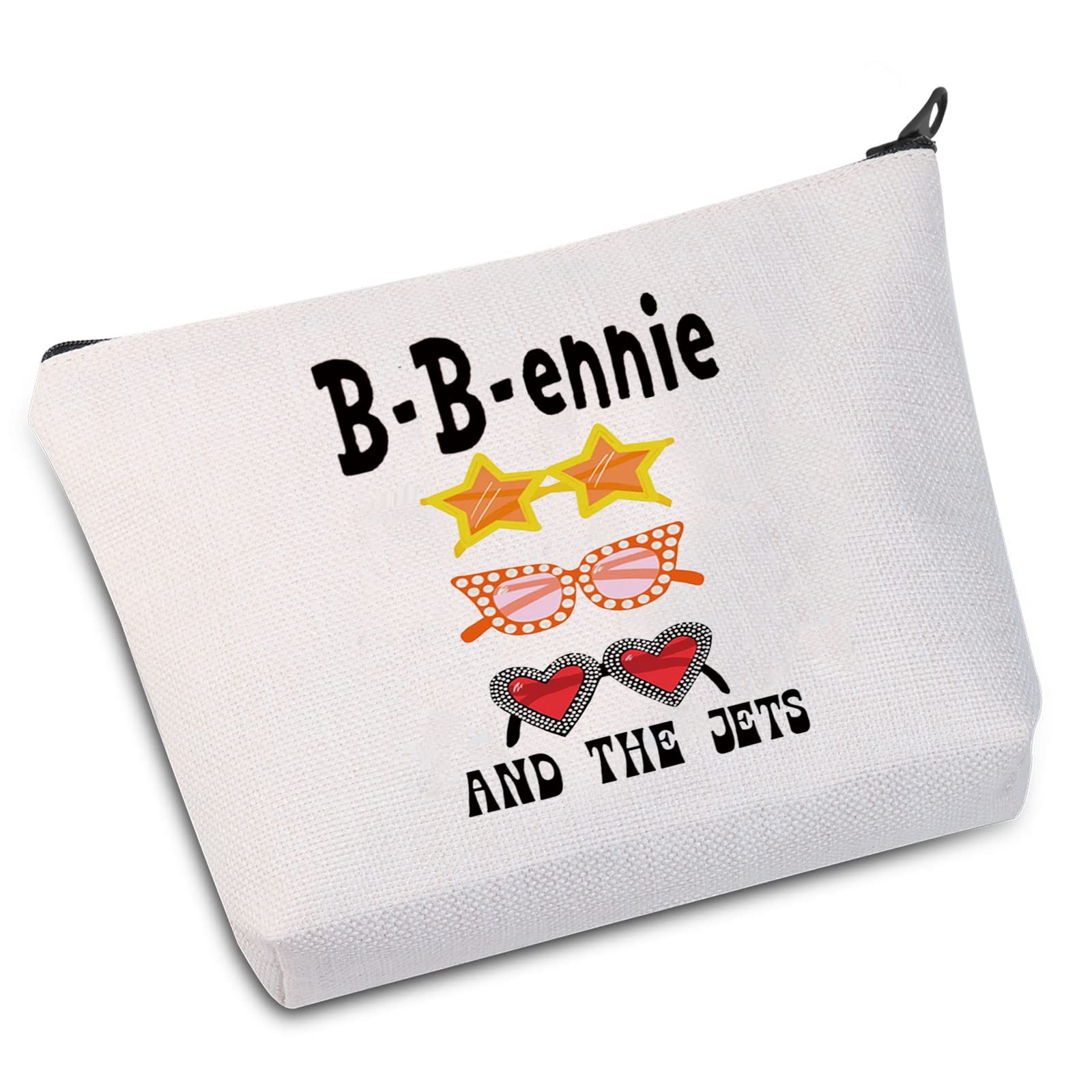 John Fans Cosmetic Makeup Bag - Music Inspired Makeup Pouch with Zipper for Women & Girls | Perfect Gift for Music Lovers | Great for Travel, Concerts & Daily Makeup Storage